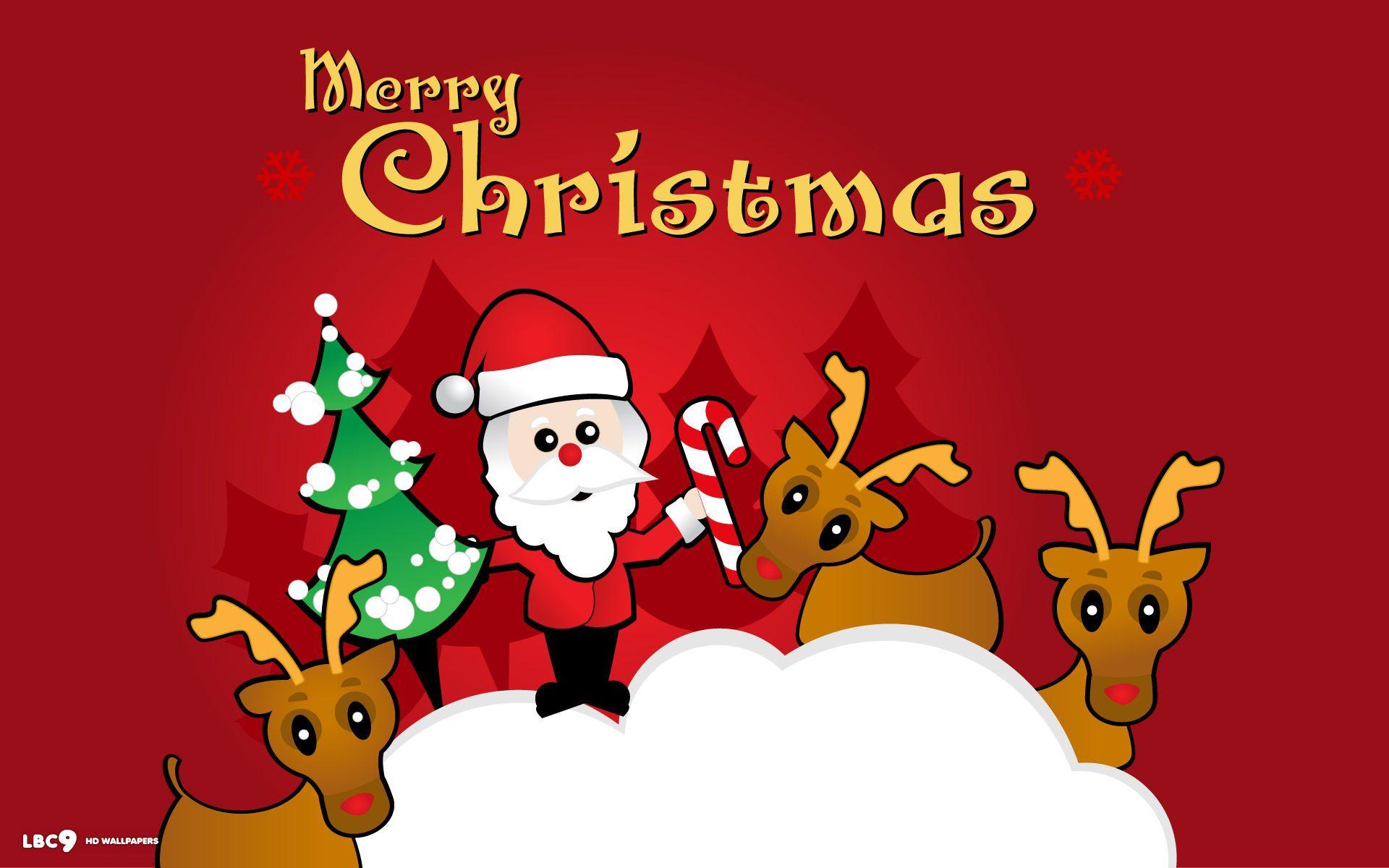 1920x1200 Cartoon Christmas Wallpaper