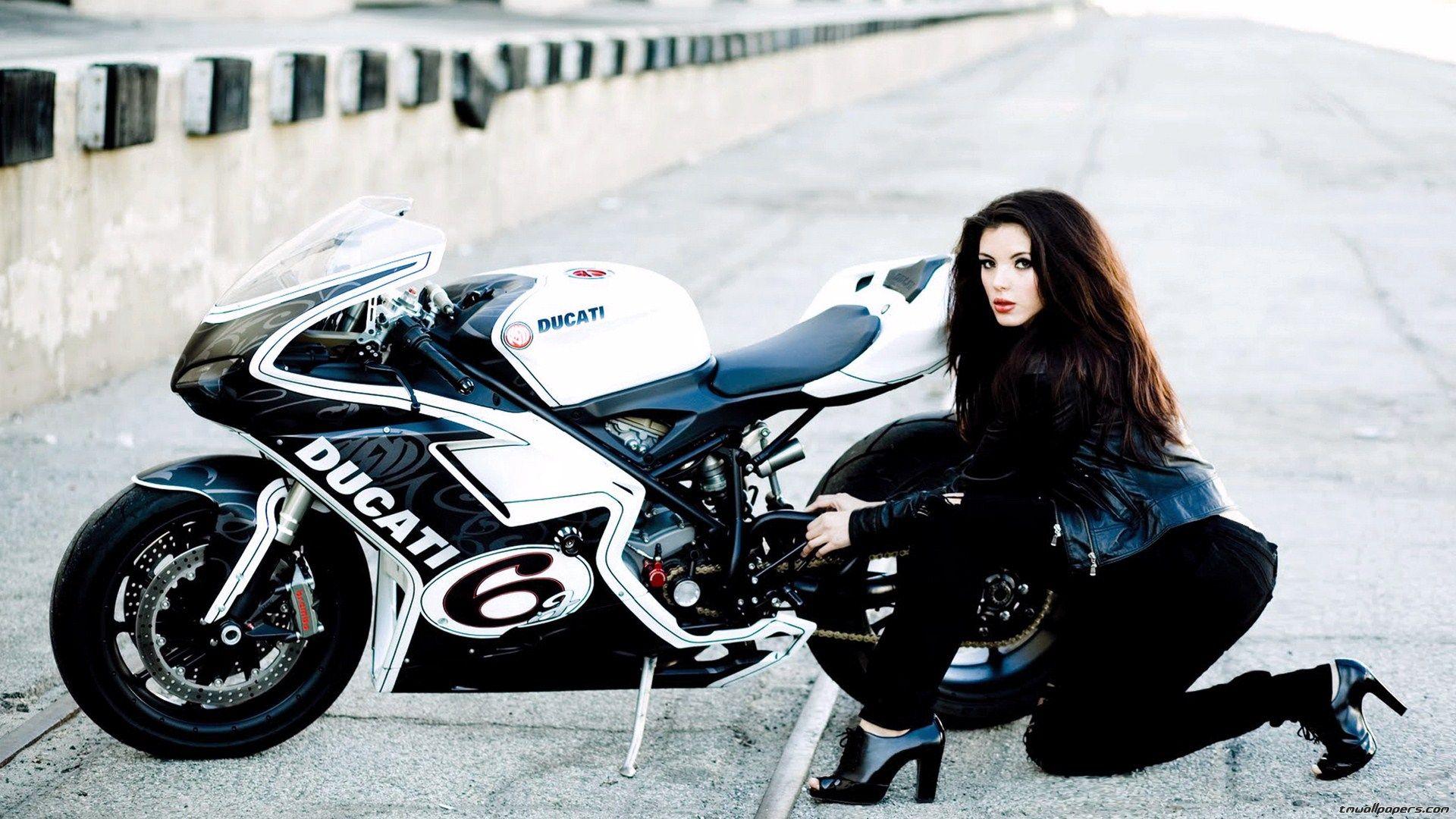 1920x1080 biker girl wallpaper Collection