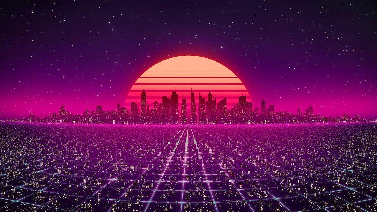 1280x720 Synth City Screensaver (10 Hours). Synthwave, Screen savers, Aesthetic wallpaper