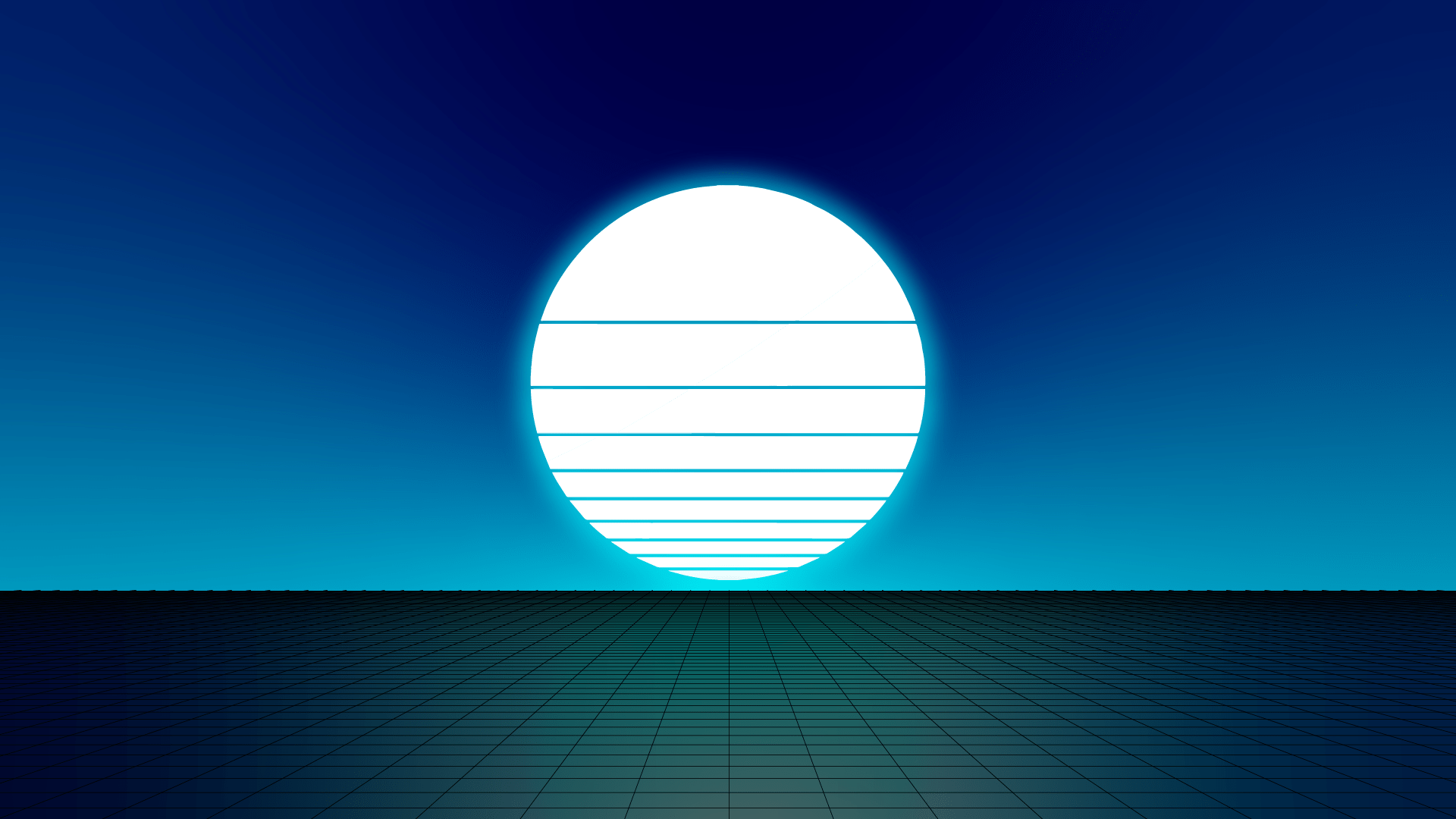 1920x1080 Synth Wave Moon Night Wallpaper For Desktop