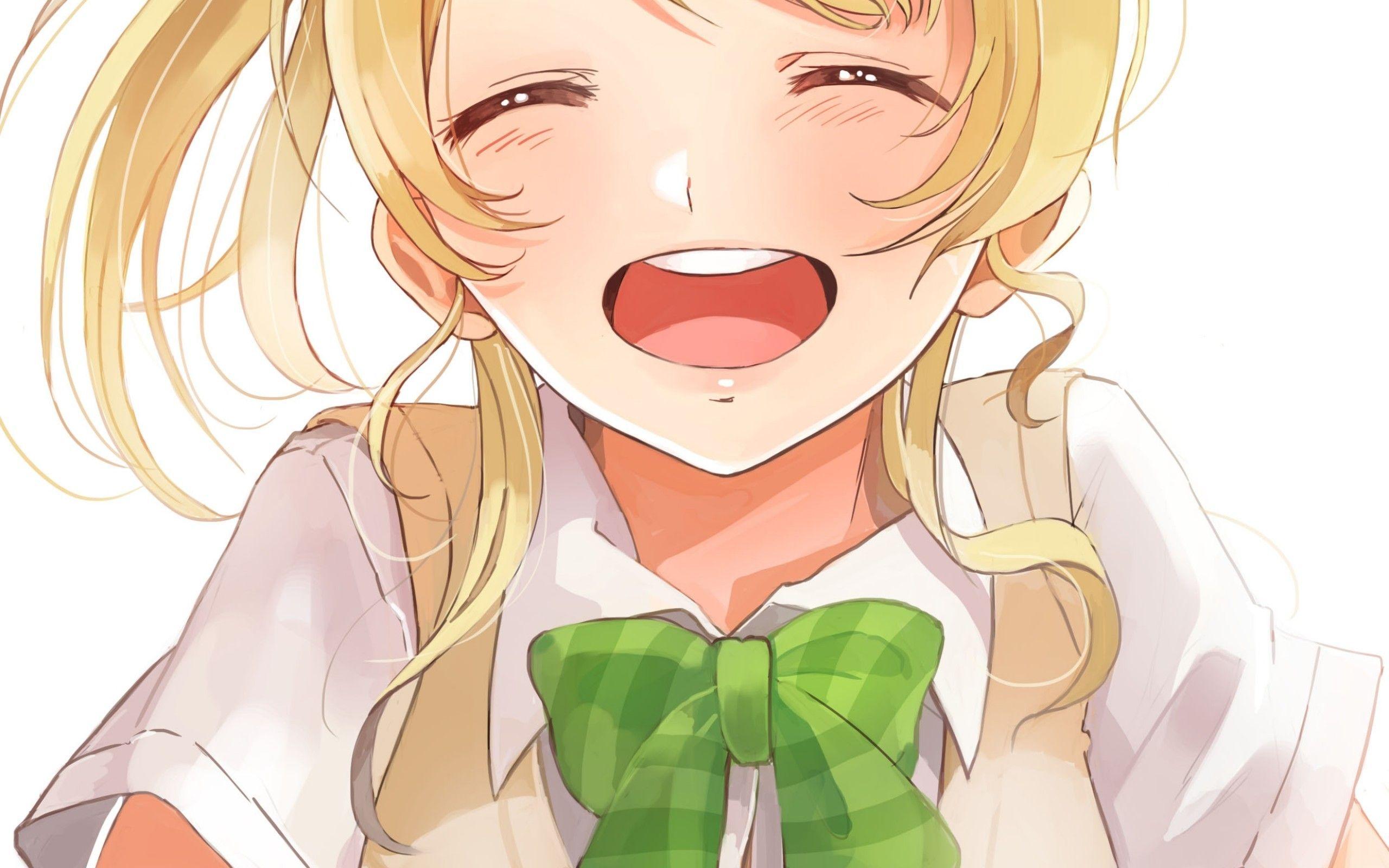 2560x1600 Download 2560x1600 Ayase Eli, Blonde, Big Smile, Cute, Love Live, School Uniform Wallpaper for MacBook Pro 13 inch