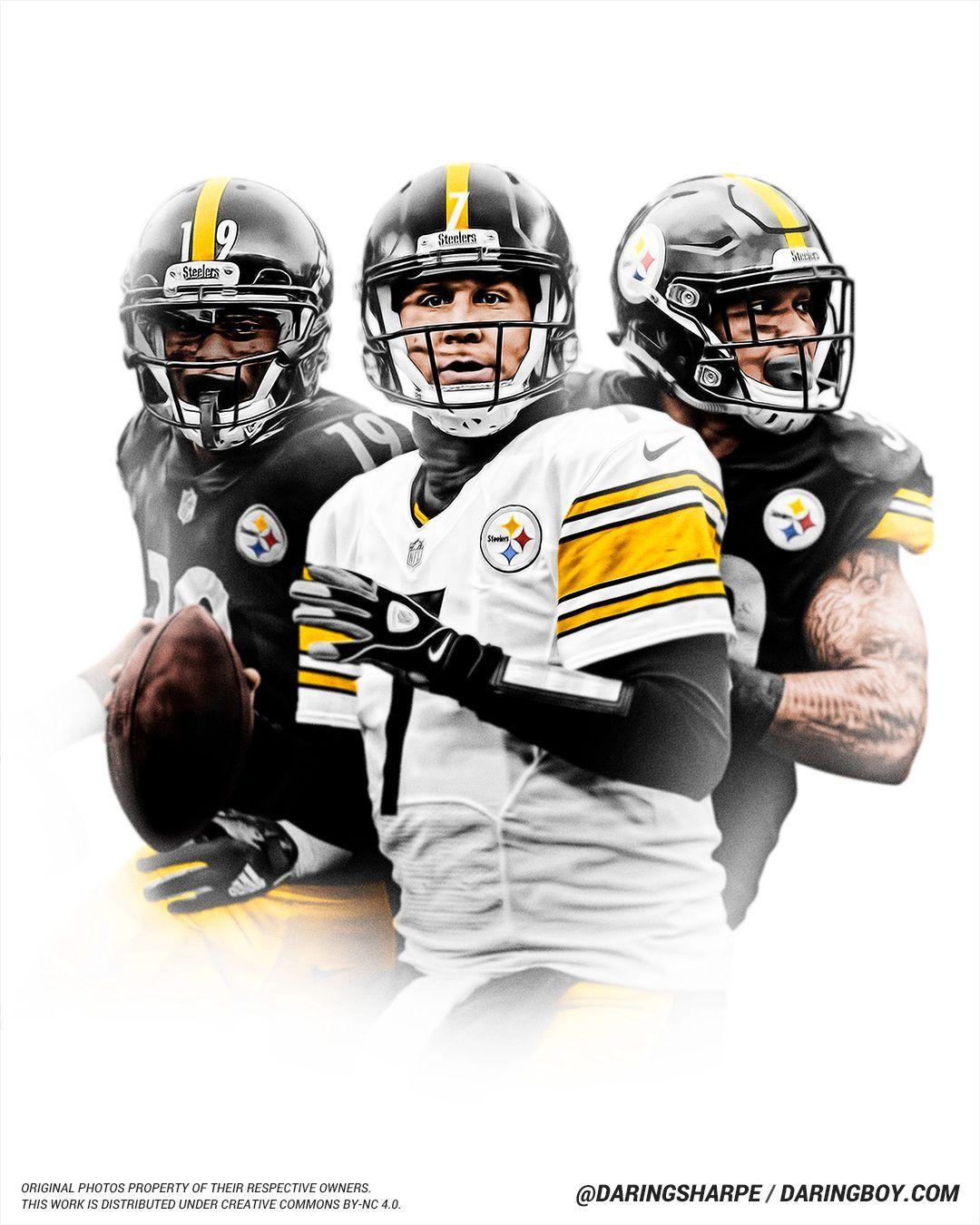 1080x1350 Juju Smith Schuster, Ben Roethlisberger, James Conner, Pittsburgh Steelers (Triplets). Pittsburgh Steelers Football, Nfl Steelers, Steelers Football