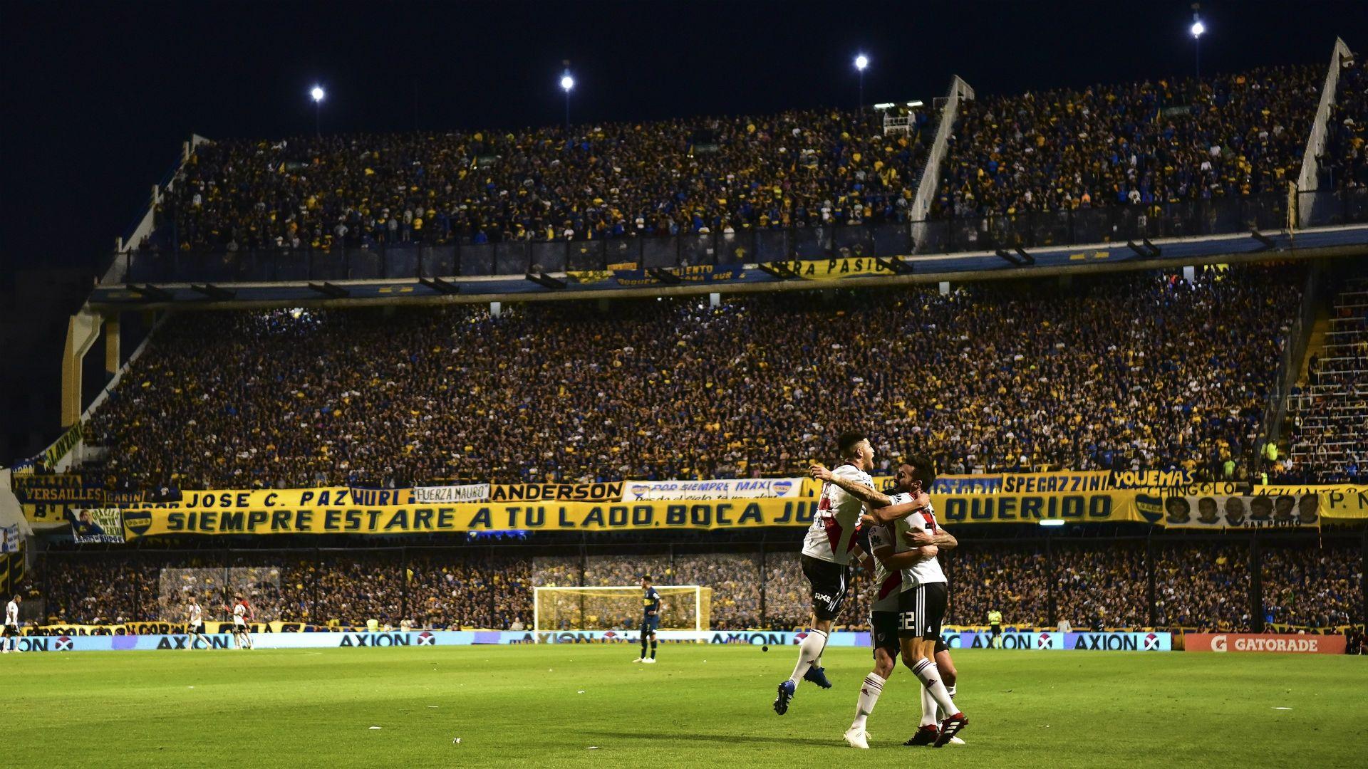 1920x1080 River Plate Players Celebrate A Goal At La Bombonera Juniors River Plate Rivalry