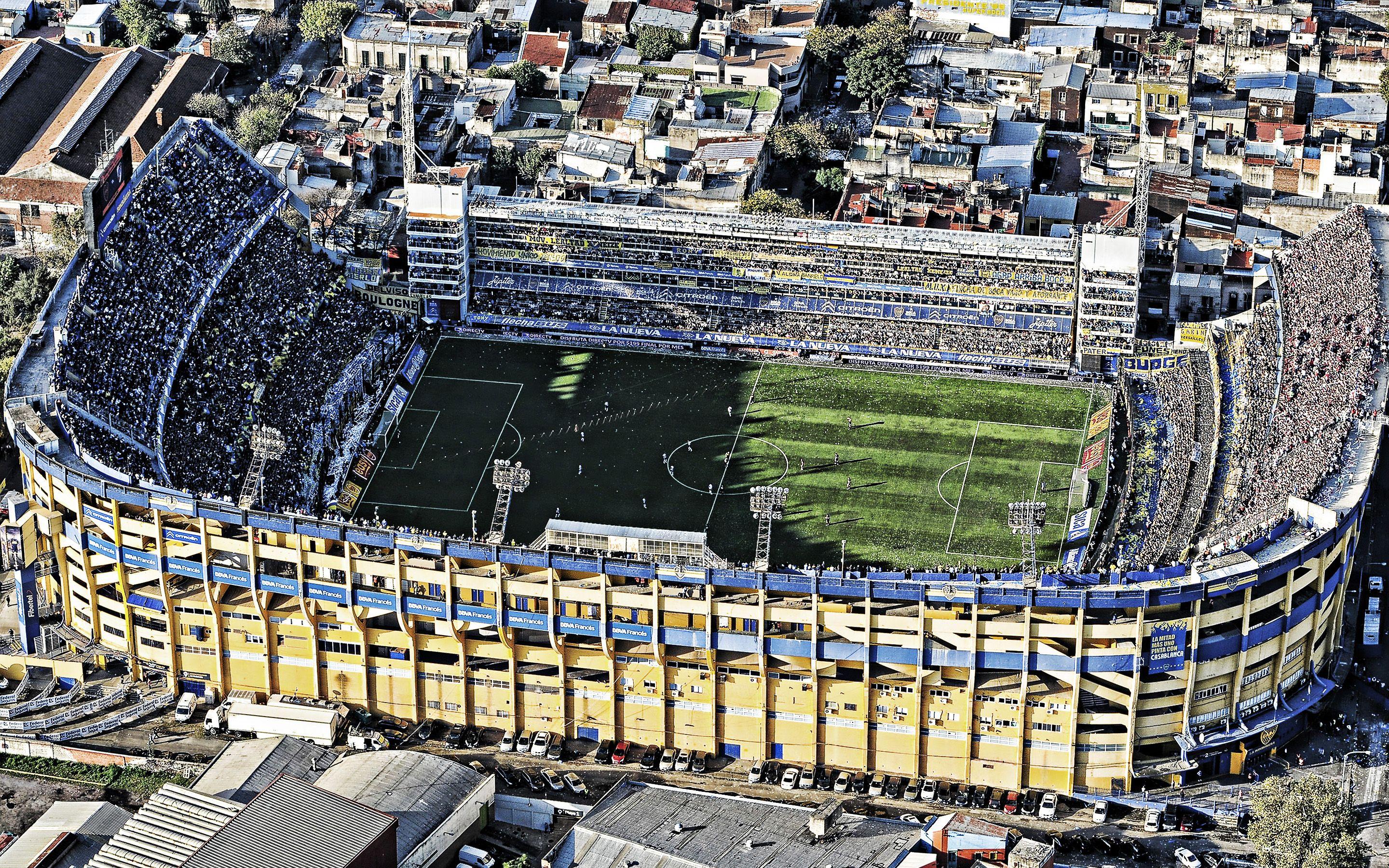 2880x1800 Download wallpaper Bombonera, Boca Juniors Stadium, aerial view, soccer, Esporte Bombonera, football stadium, Boca Juniors arena, Argentina for desktop with resolution 2880x1800. High Quality HD picture wallpaper