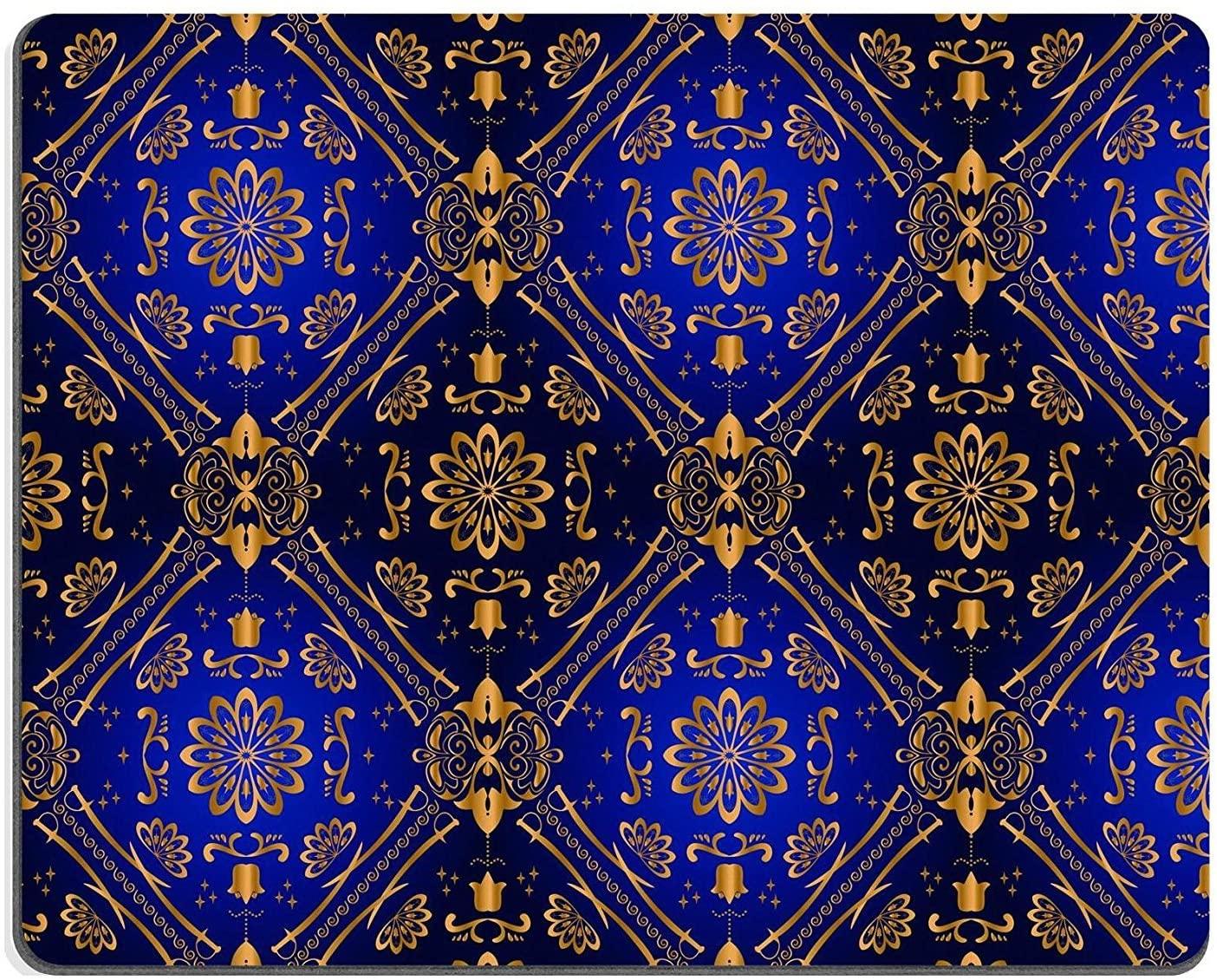 1404x1130 Luxlady Gaming Mousepad IMAGE Retro blue wallpaper Seamless Vector illustration: Amazon.co.uk: Kitchen & Home