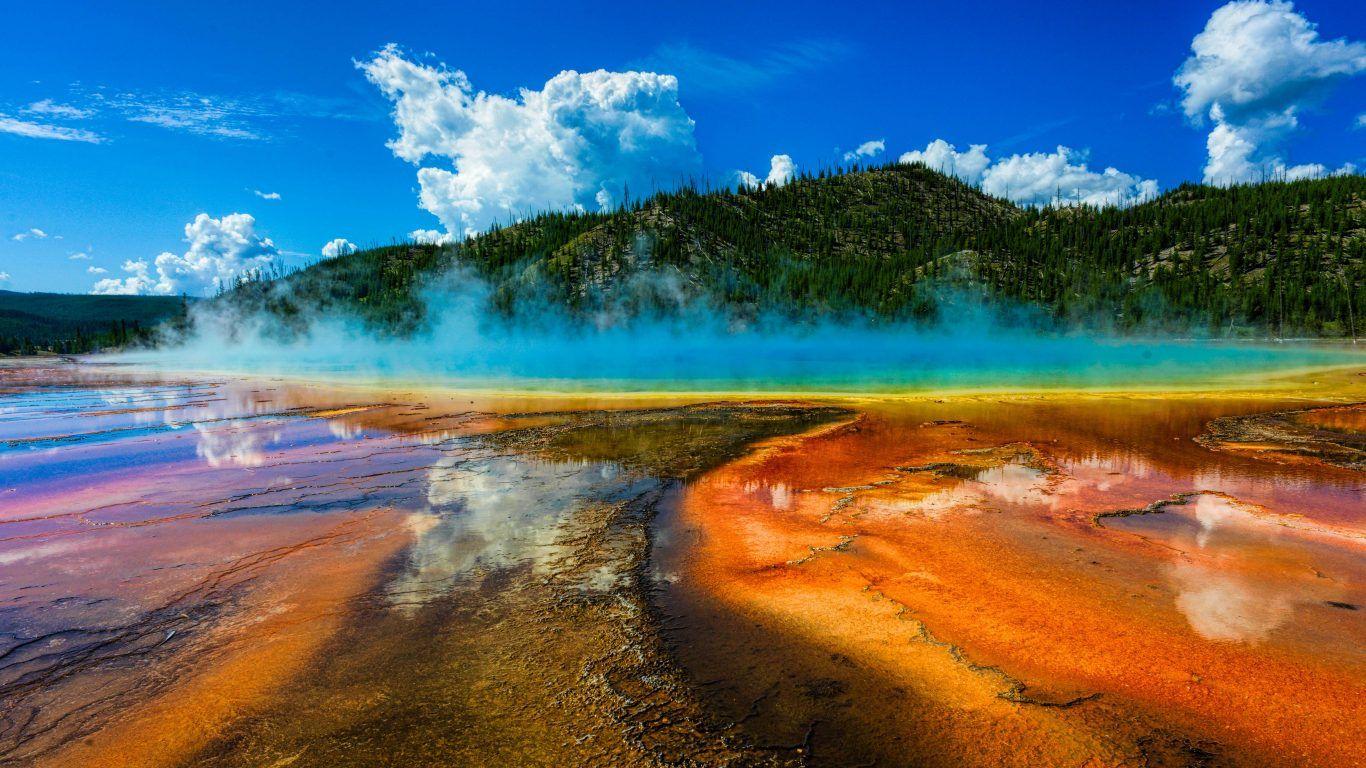 1366x768 Forces of Nature: Volcanoes Vietnam Nature Wallpaper 3D For Desktop