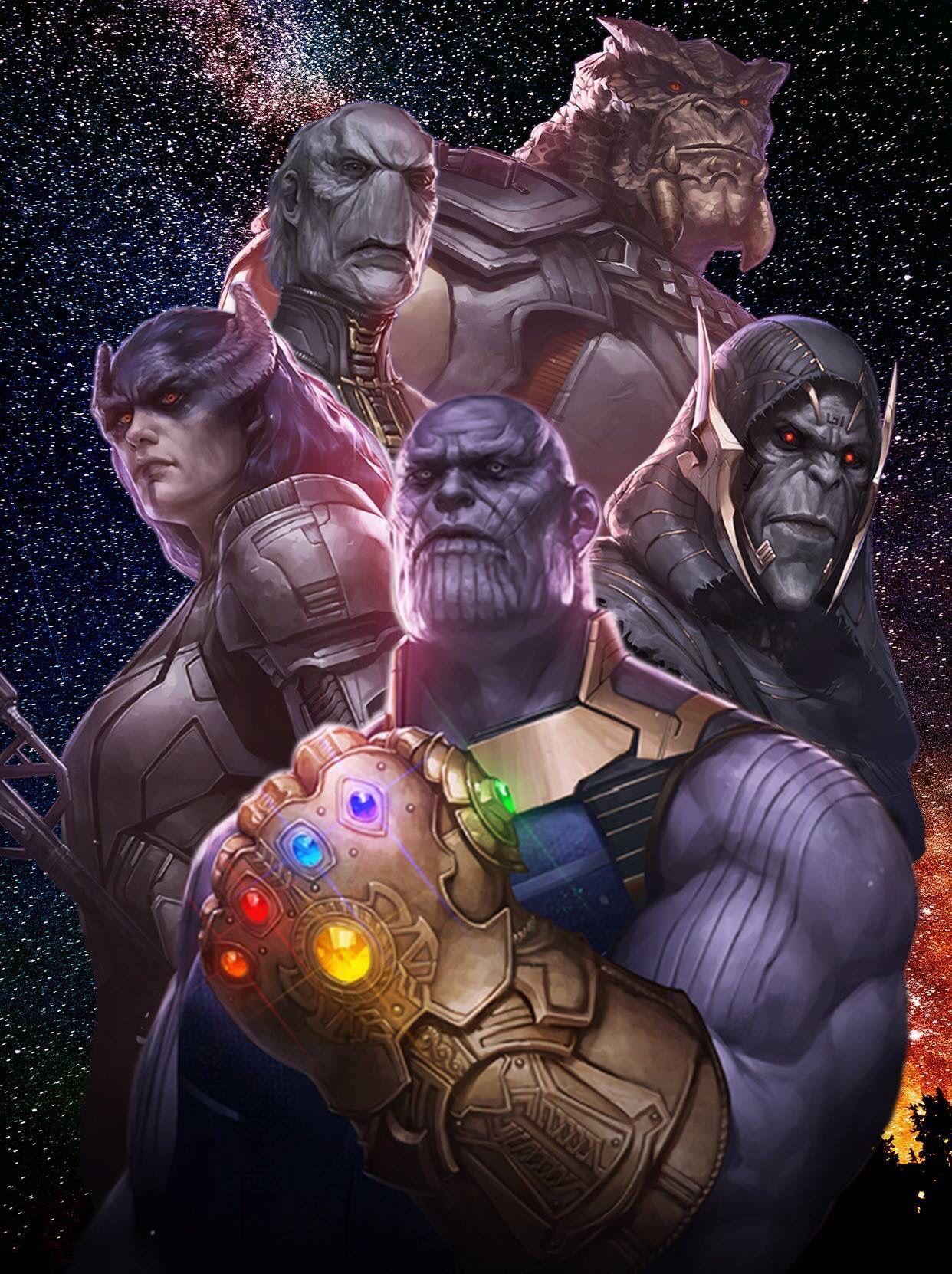1242x1662 Thanks & the Black Order by Everton D'Sousa. Marvel villains, Marvel comics art, Thanos marvel