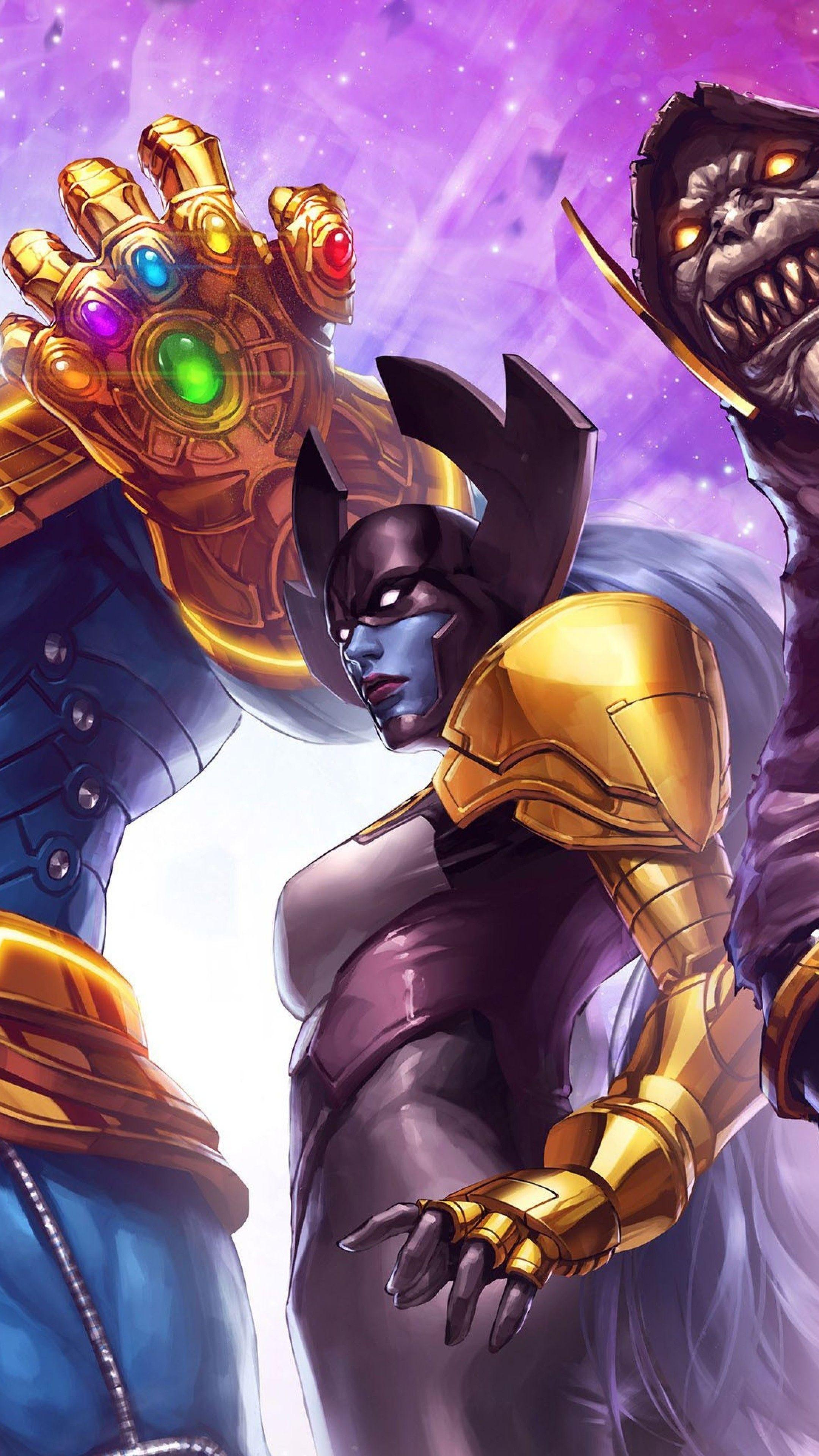 2160x3839 Thanos and Black Order Poster Marvel Contest of Champions Sony Xperia X, XZ, Z5 Premium Wallpaper, HD Games 4K Wallpaper, Image, Photo and Background