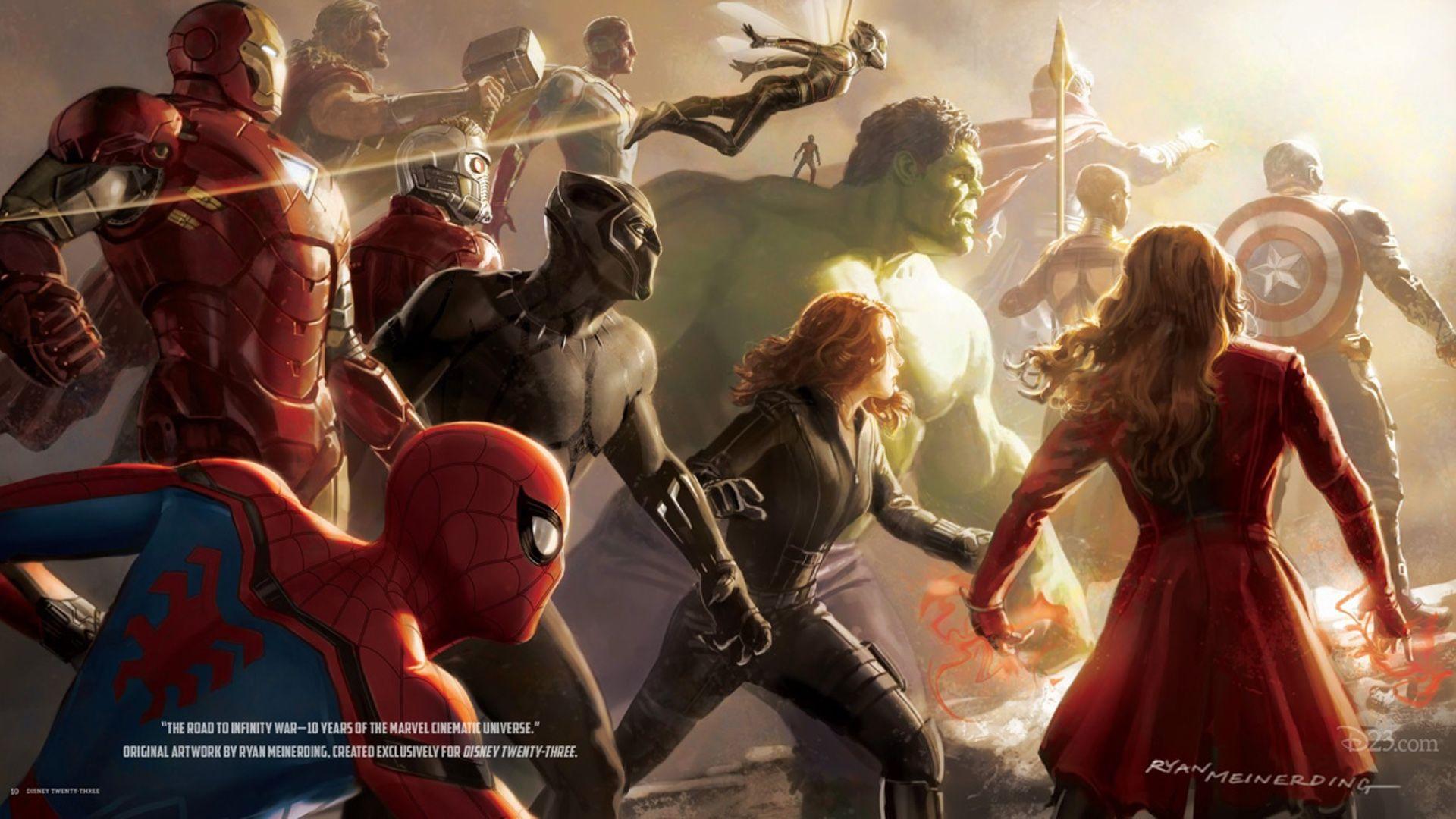 1920x1080 AVENGERS: INFINITY WAR Concept Art, IMAX Poster, and Black Order Promo Art