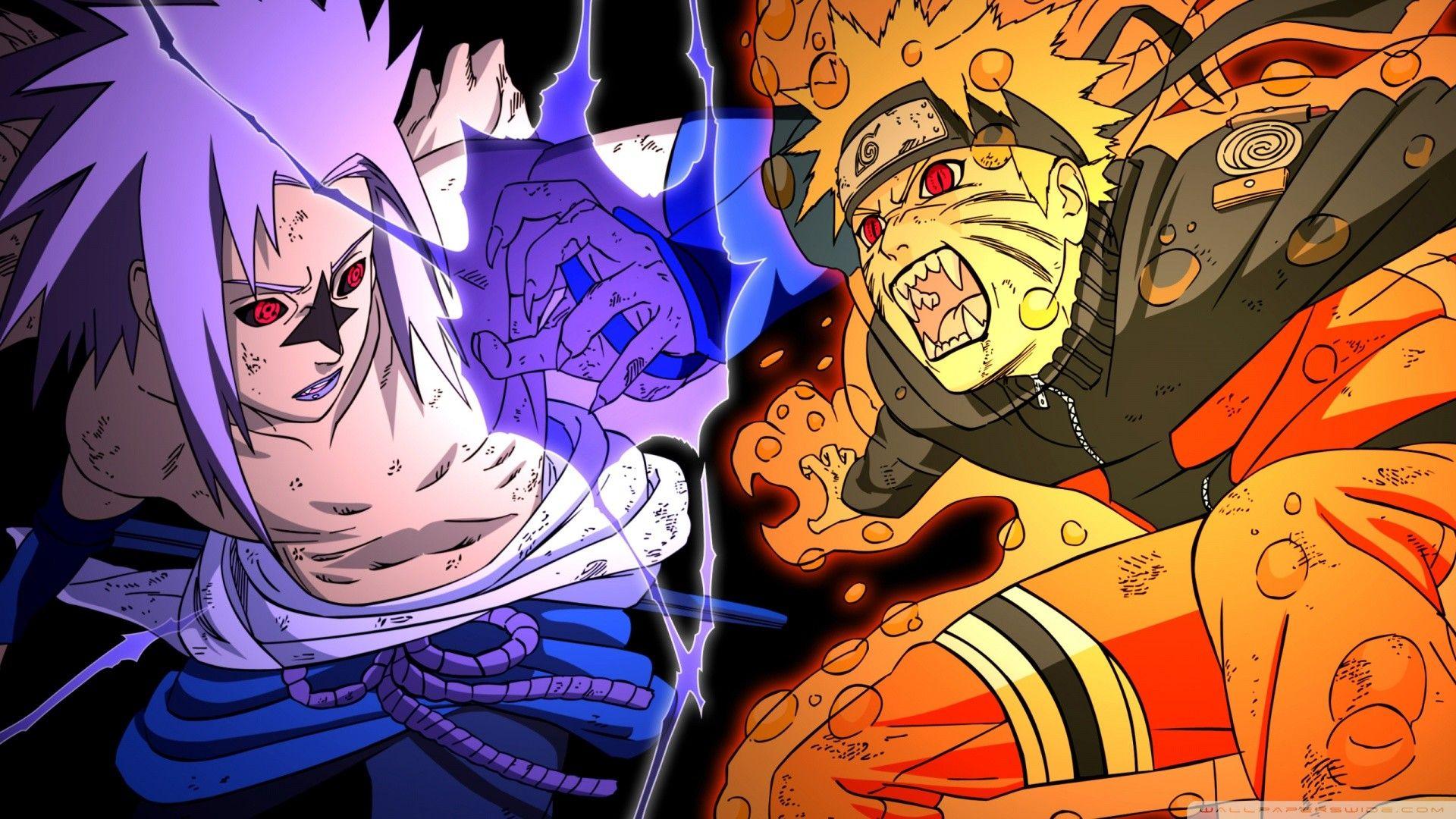 1920x1080 Naruto and Sasuke Wallpaper