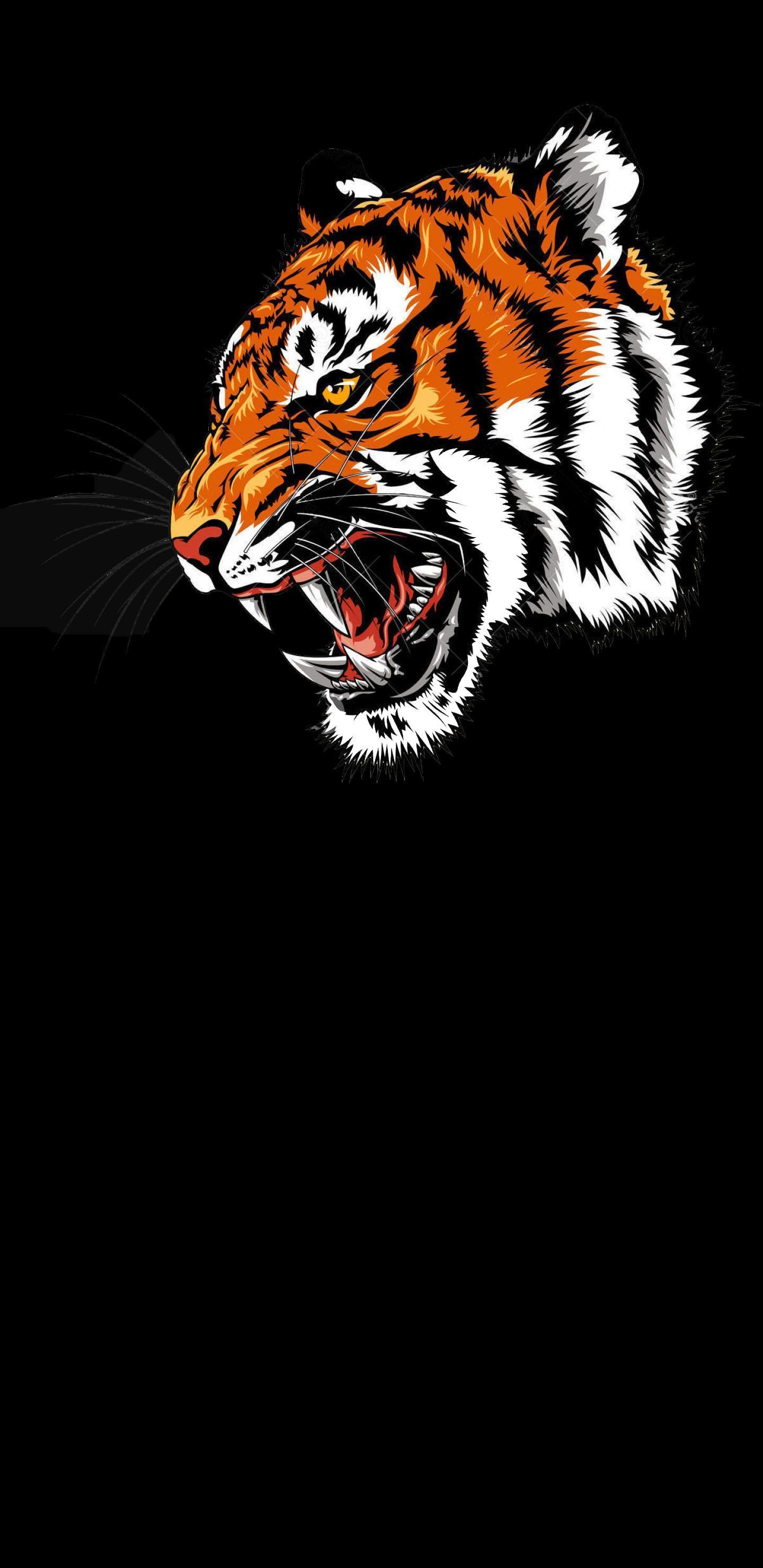 1440x2960 Amoled Tiger Wallpaper