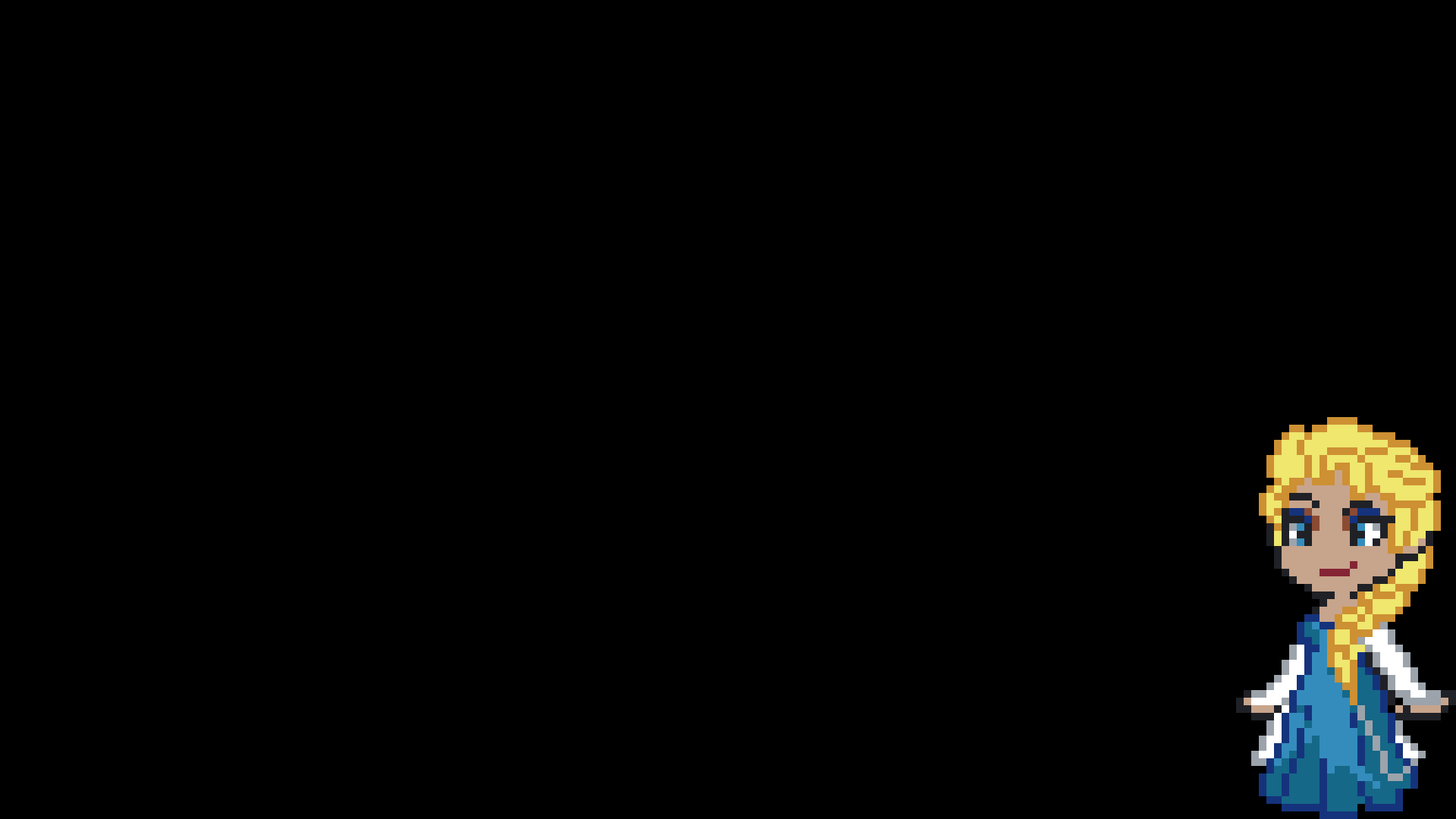 1920x1080 Princess Elsa, pixel art, pixels, Frozen (movie), Disney, movies, minimalismx1080 Wallpaper