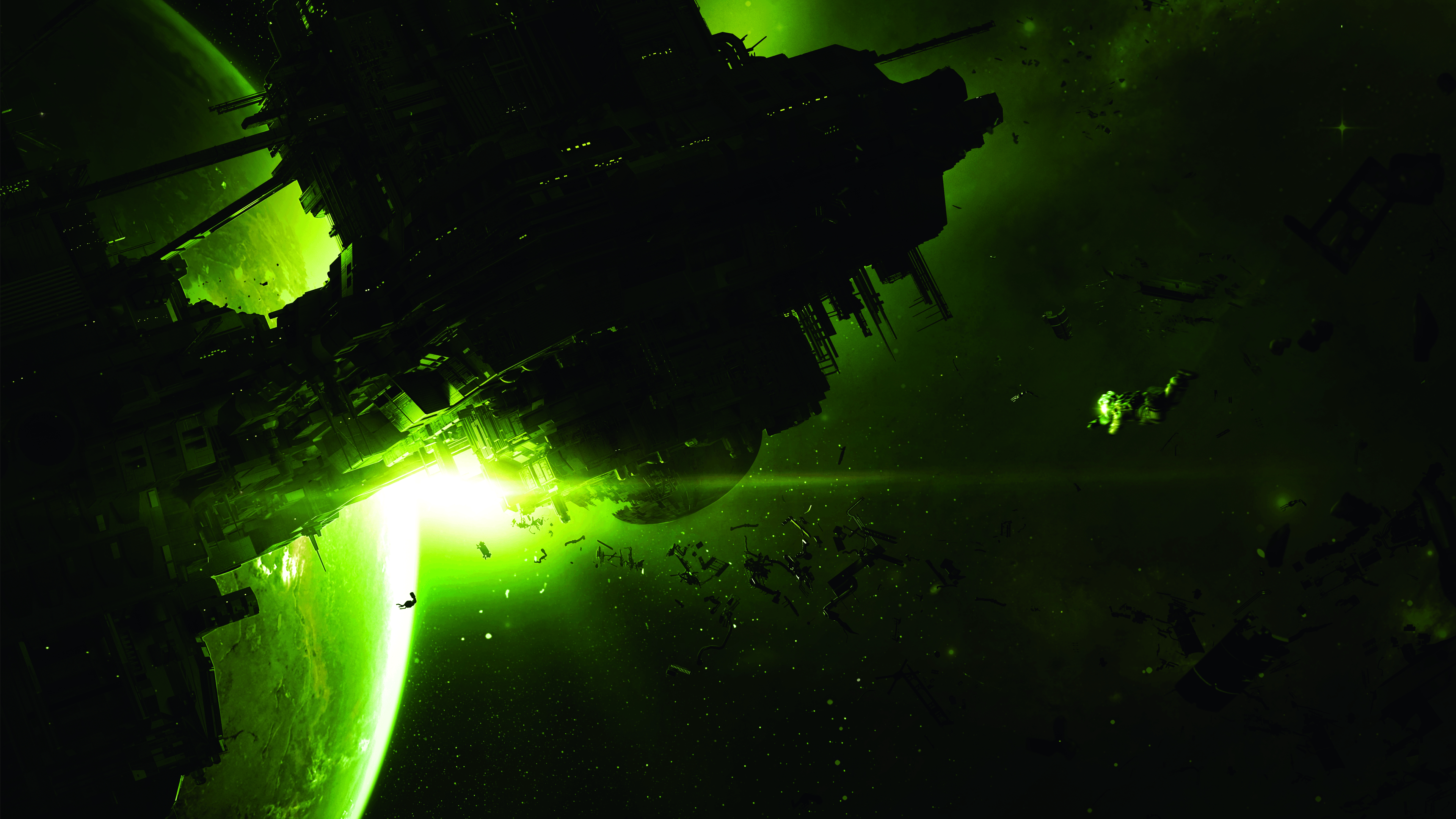 3840x2160 Green Gaming Wallpaper
