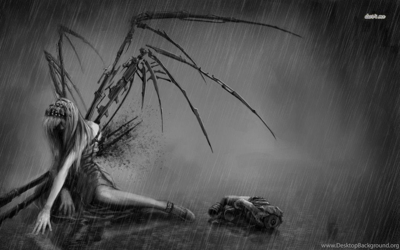 1280x800 Anime Fallen Angel Wallpaper Desktop Background