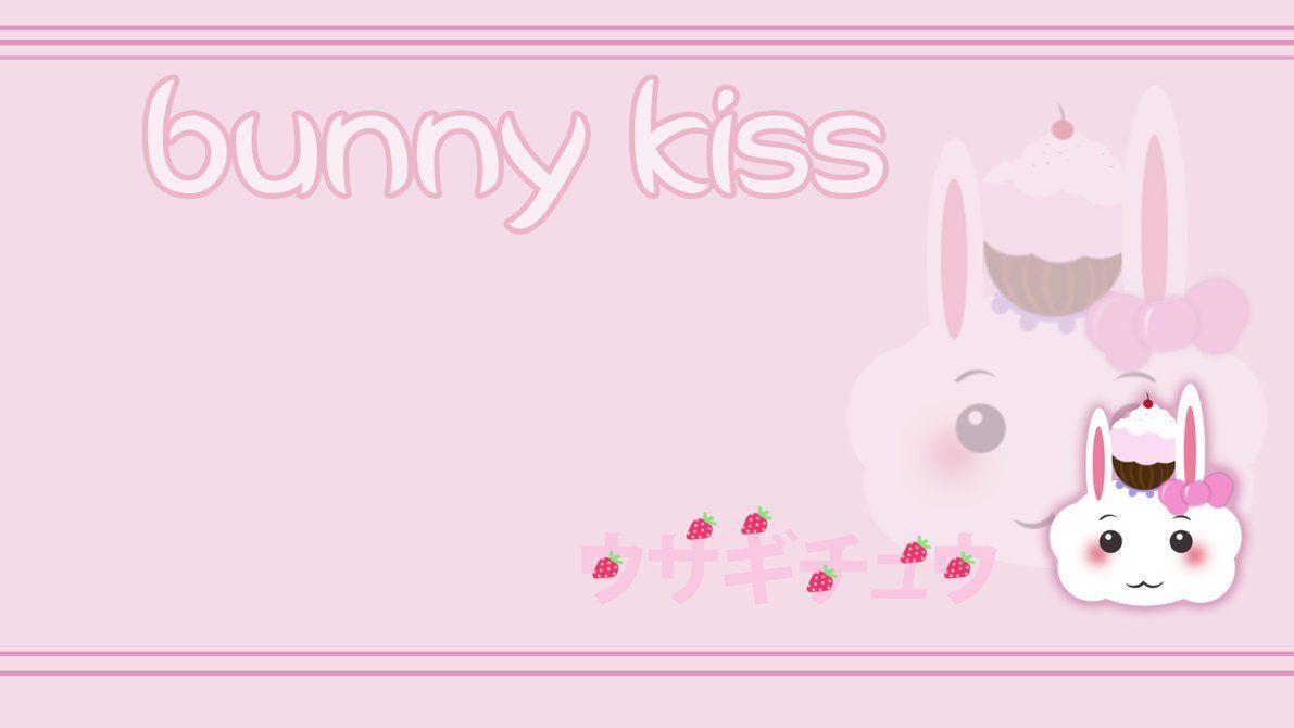 1191x670 bunny kiss kawaii wallpaper