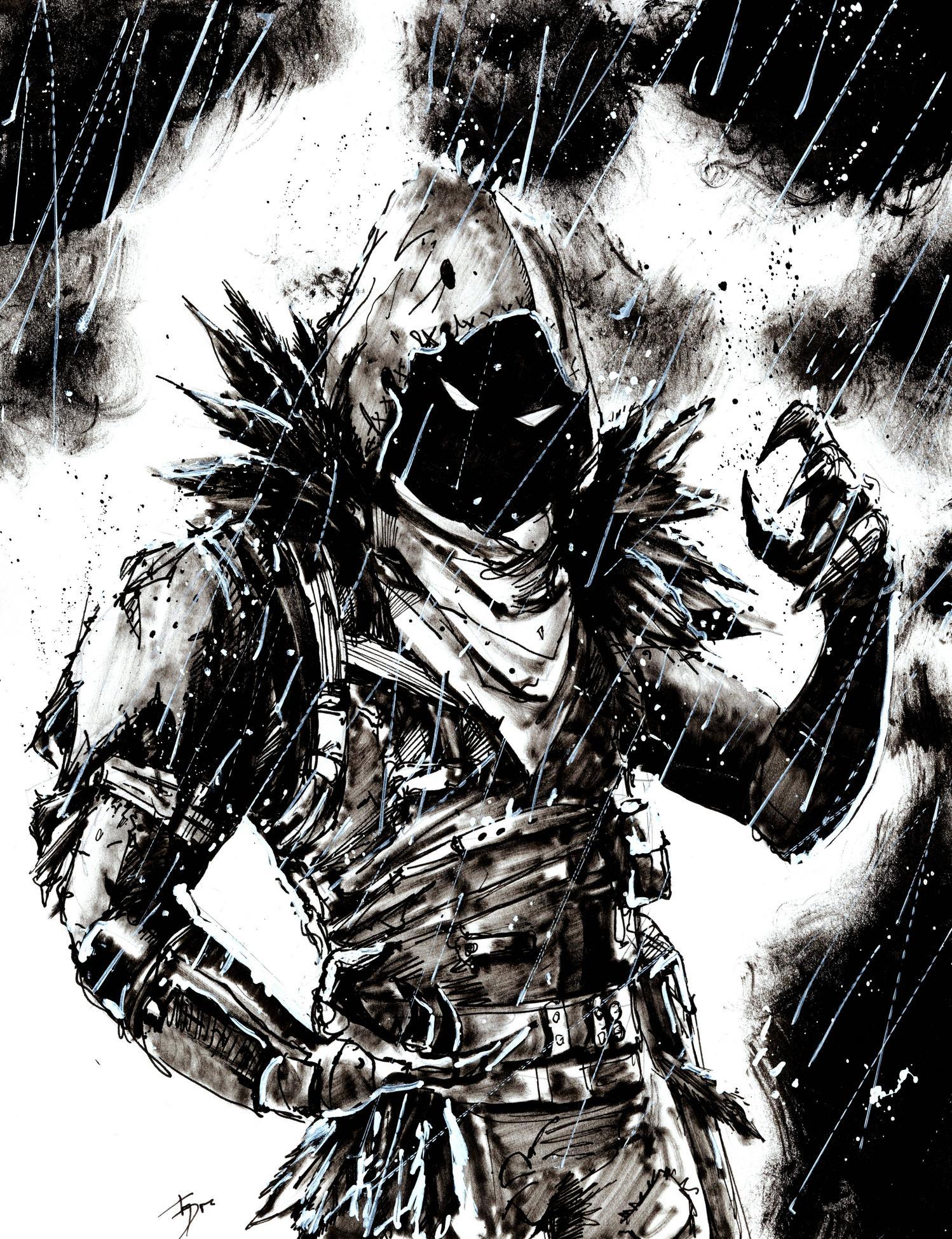 4992x6496 Raven Amazing Fortnite B&W Drawing by Graymalkin2112 Wallpaper and Free