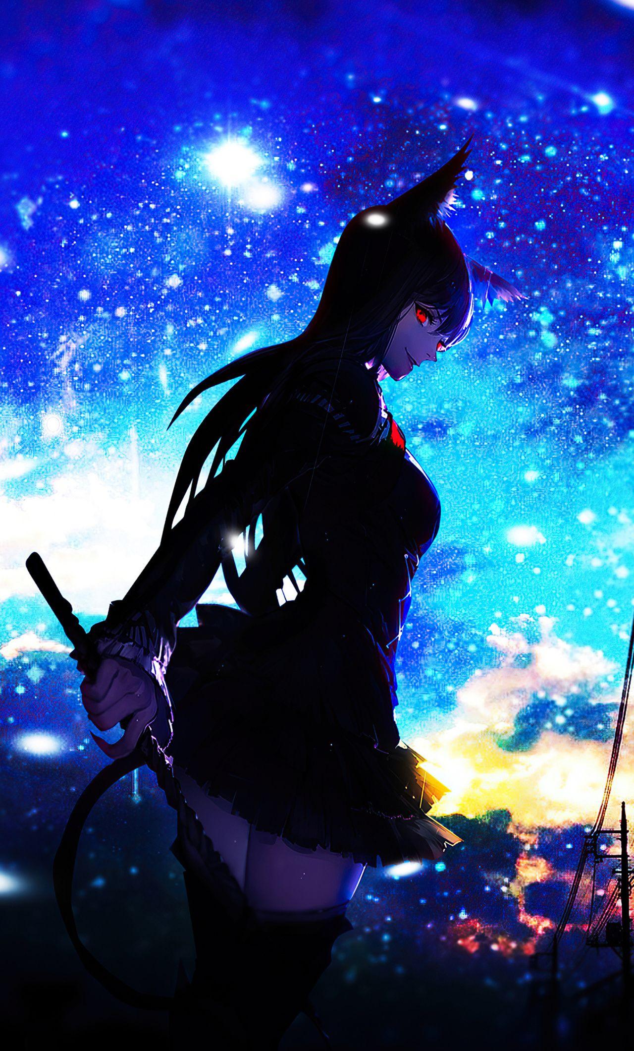 1280x2120 Anime Fox Girl iPhone HD 4k Wallpaper, Image, Background, Photo and Picture