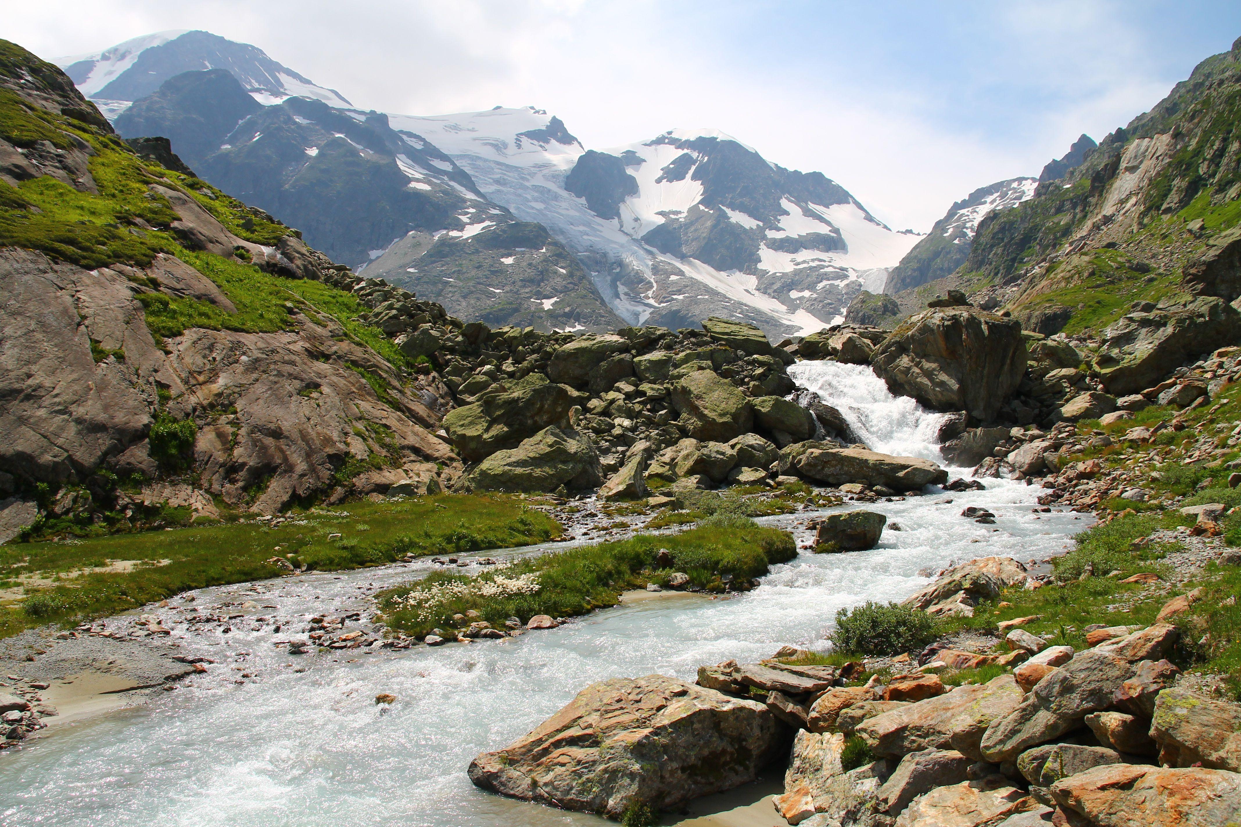 4272x2848 Wallpaper Switzerland Susten Pass Creek Nature Mountains 4272x2848