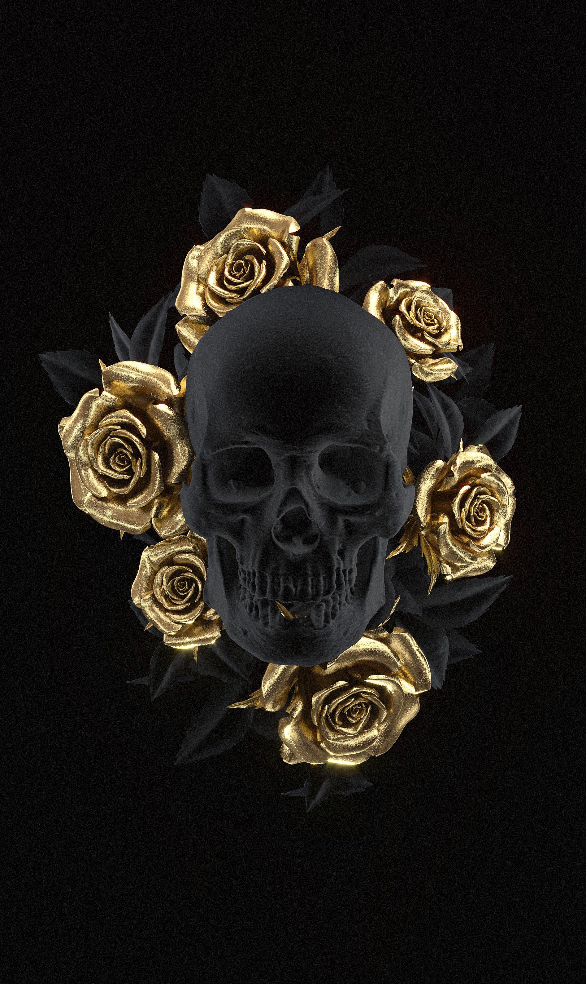 Gold Skull Wallpapers - Top Free Gold Skull Backgrounds - WallpaperAccess