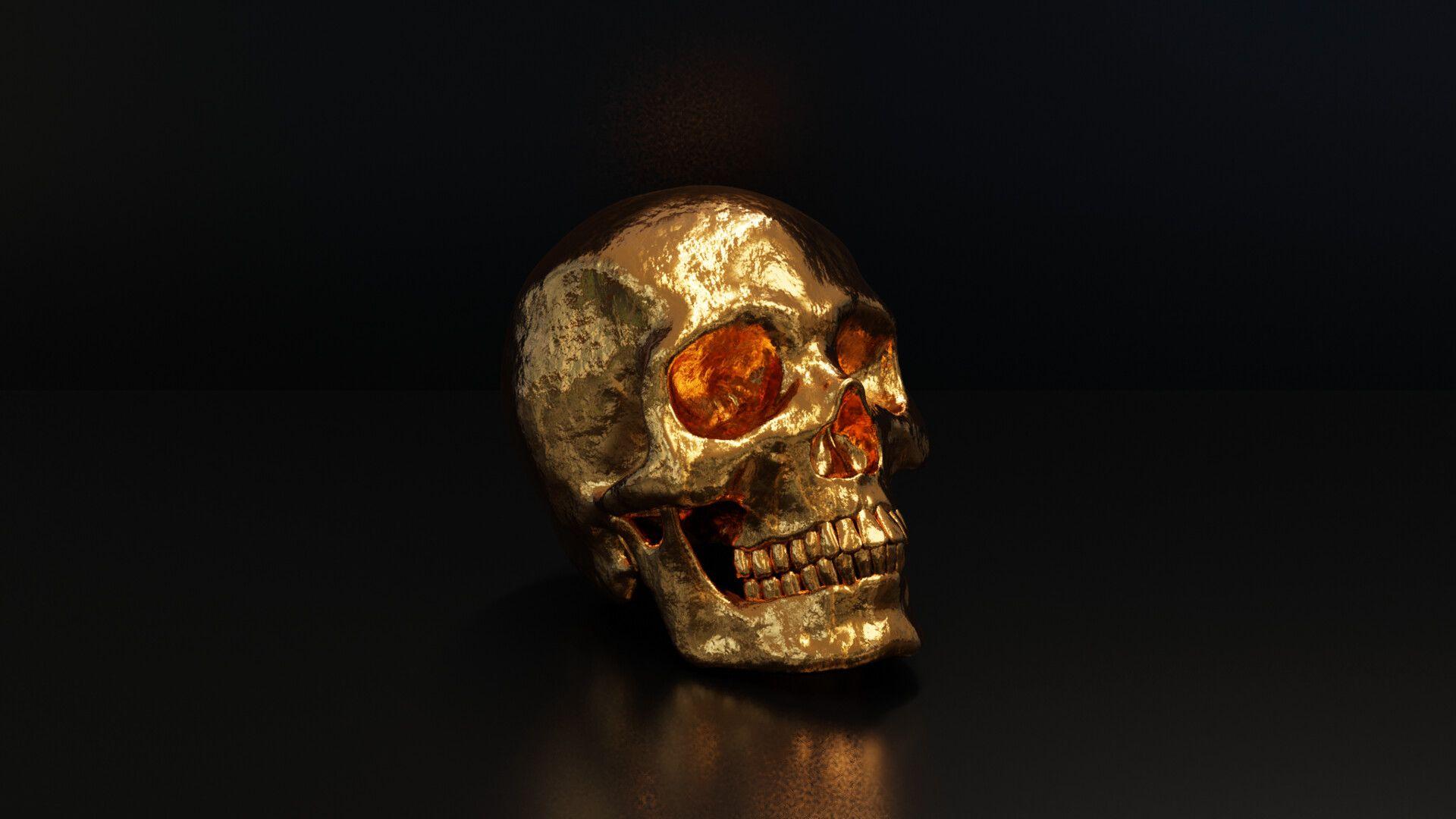 Gold Skull Wallpapers - Top Free Gold Skull Backgrounds - WallpaperAccess