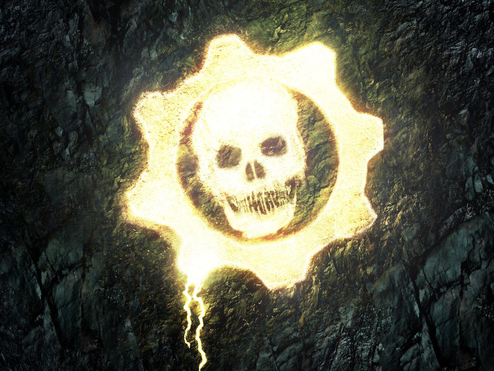 1600x1200 Gold Skull Gears of War