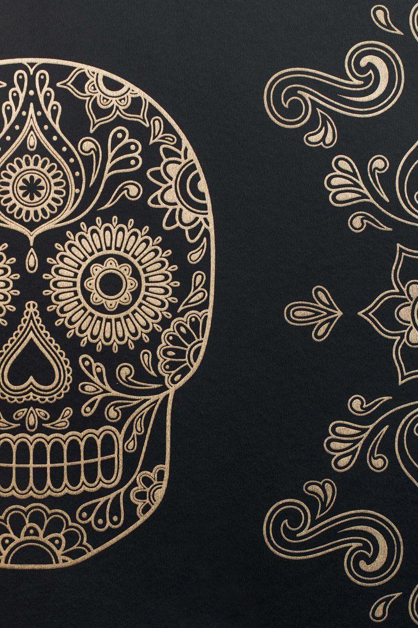 Black and Gold Skull Wallpapers - Top Free Black and Gold Skull