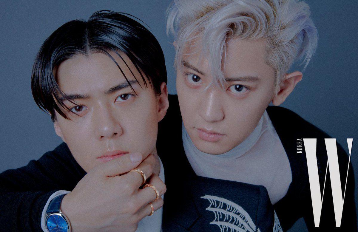 1200x778 kpopping - #EXO's Chanyeol & Sehun for W KOREA on 2019 Issues. Just The Two of Us