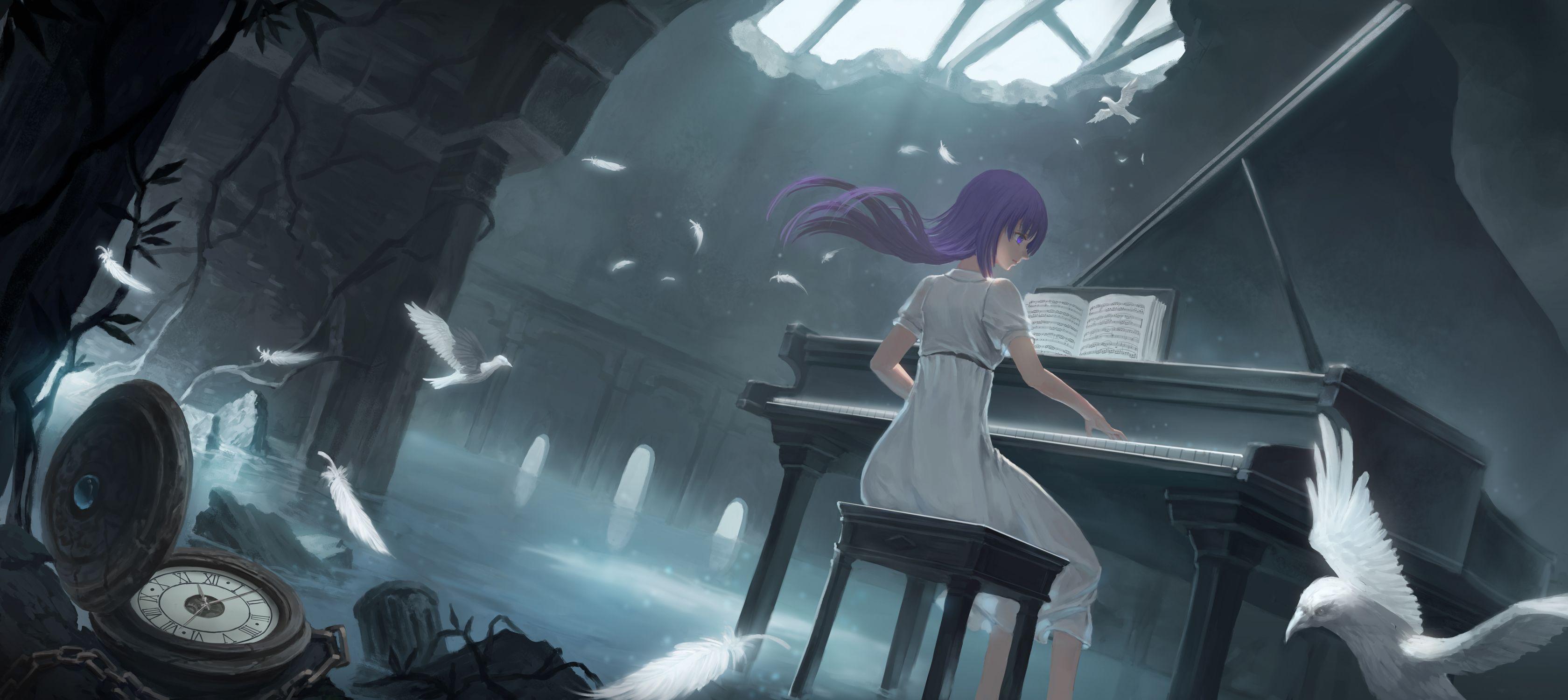 3360x1500 #Fate Series, #Matou Sakura, #FateStay Night, #anime girls, wallpaper