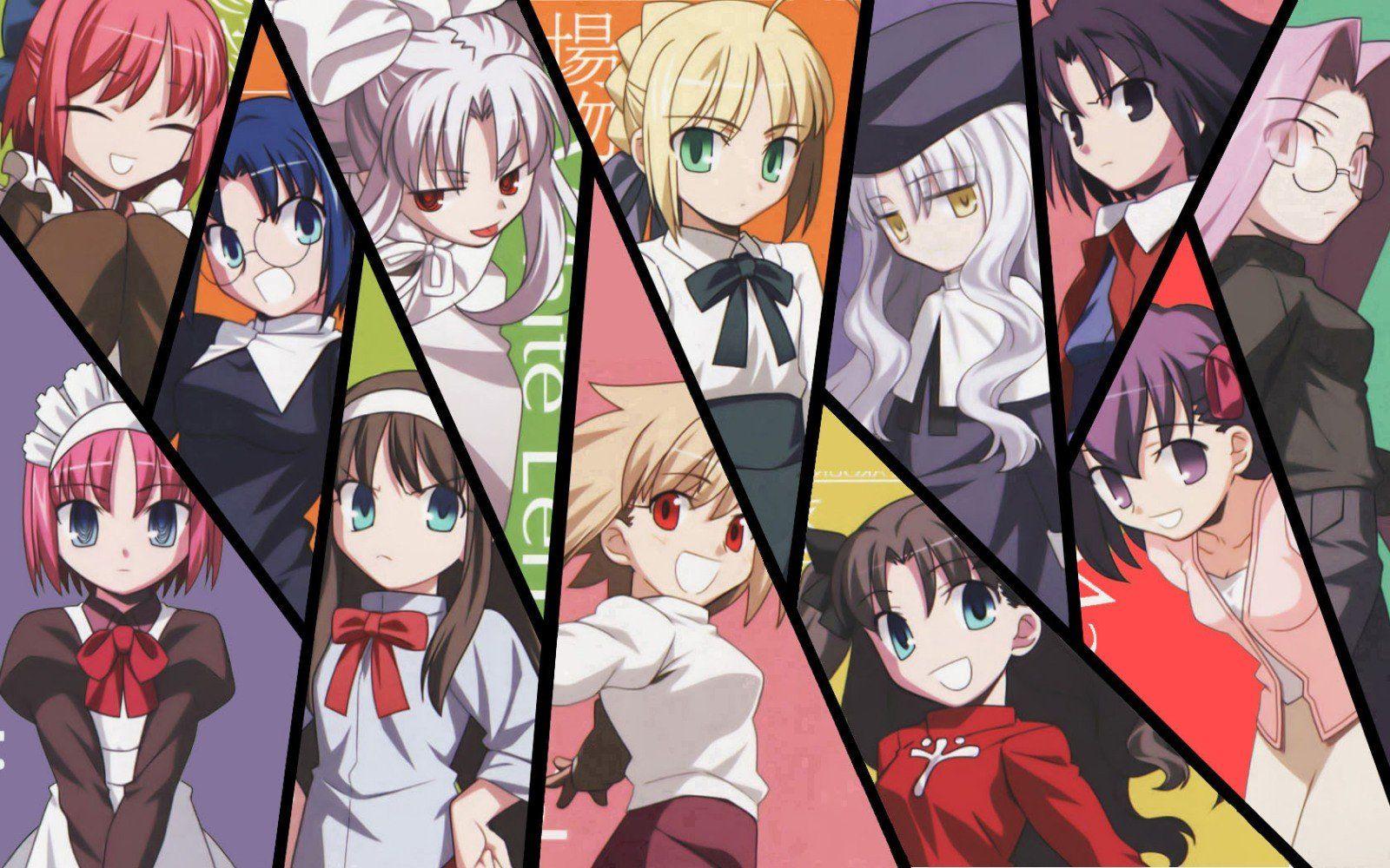 1600x1000 Fate Stay Night, Anime girls, Saber, Rider (Fate Stay Night), Sakura Matou, Tohsaka Rin, Illyasviel von Einzbern Wallpaper HD / Desktop and Mobile Background