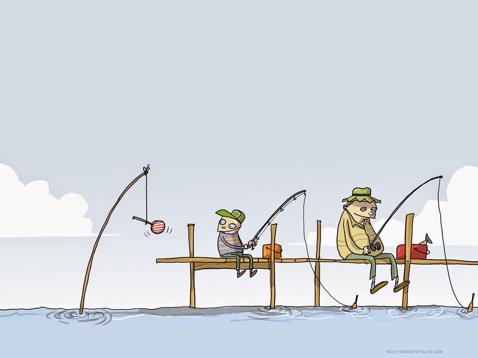 1600x1200 Wallpaper Area. HD Wallpaper Download: Cartoon Fishing On Beach Funny HD Wallpaper