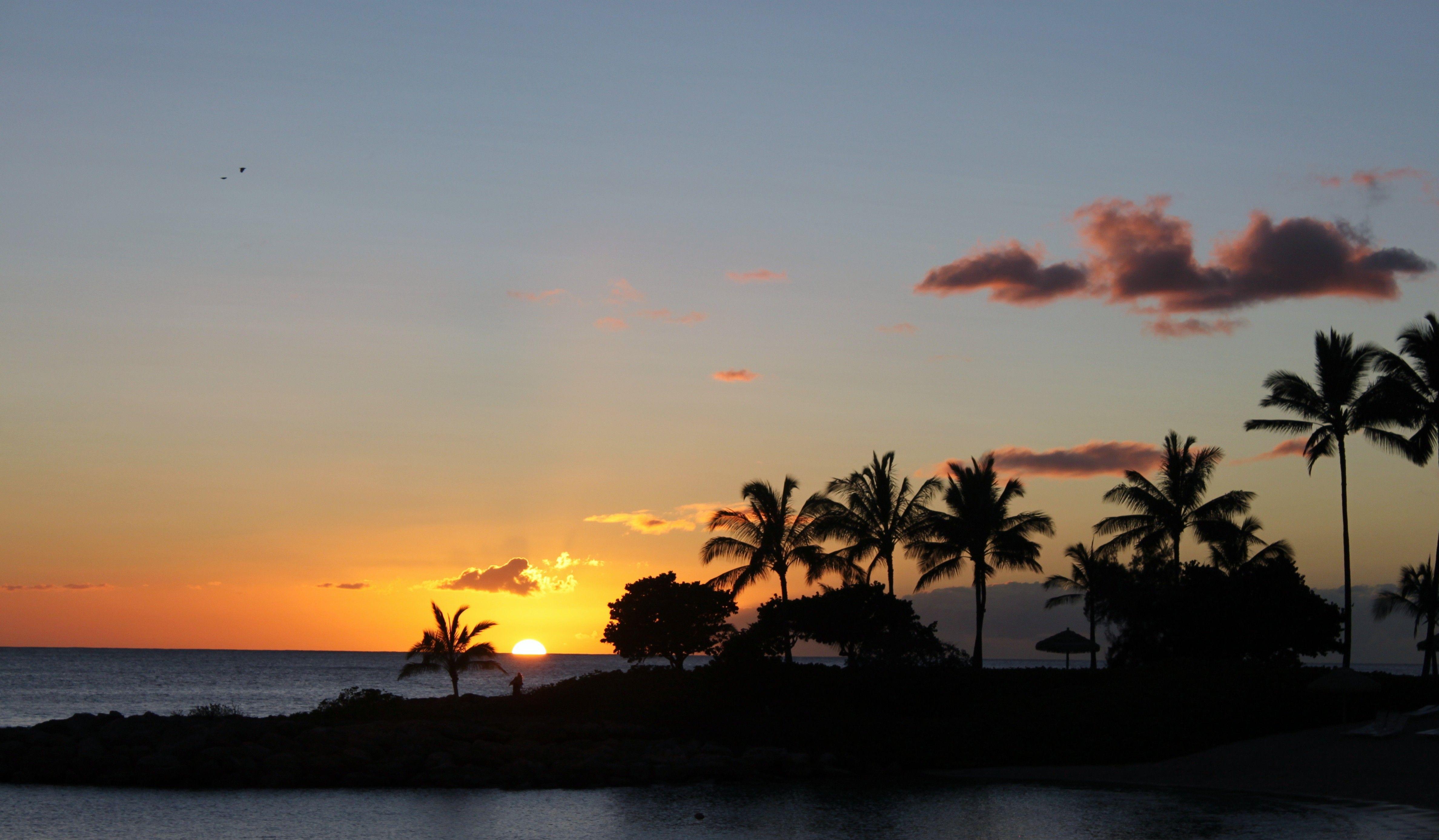 4752x2774 Beaches Ocean Beach Front Sunset Hawaiian Hawaii iPhone 5 Wallpaper