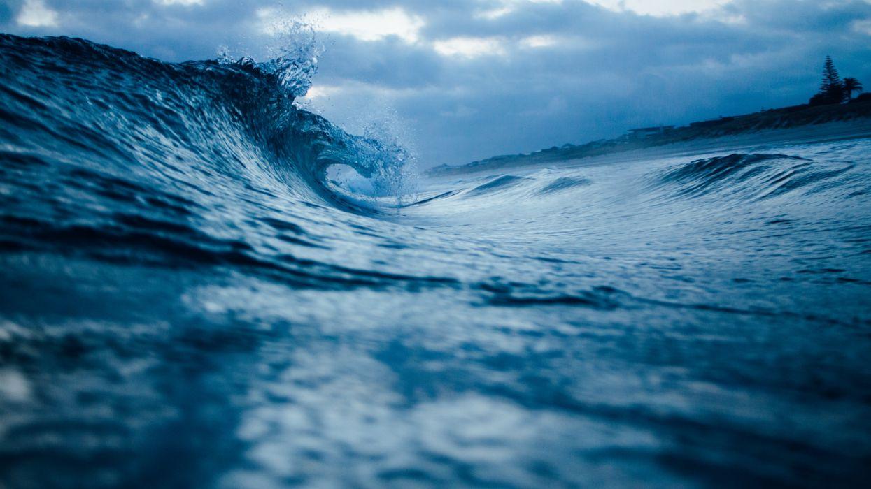 1245x700 Blue ocean oceanshore storm water wave public domain image wallpaperx2916