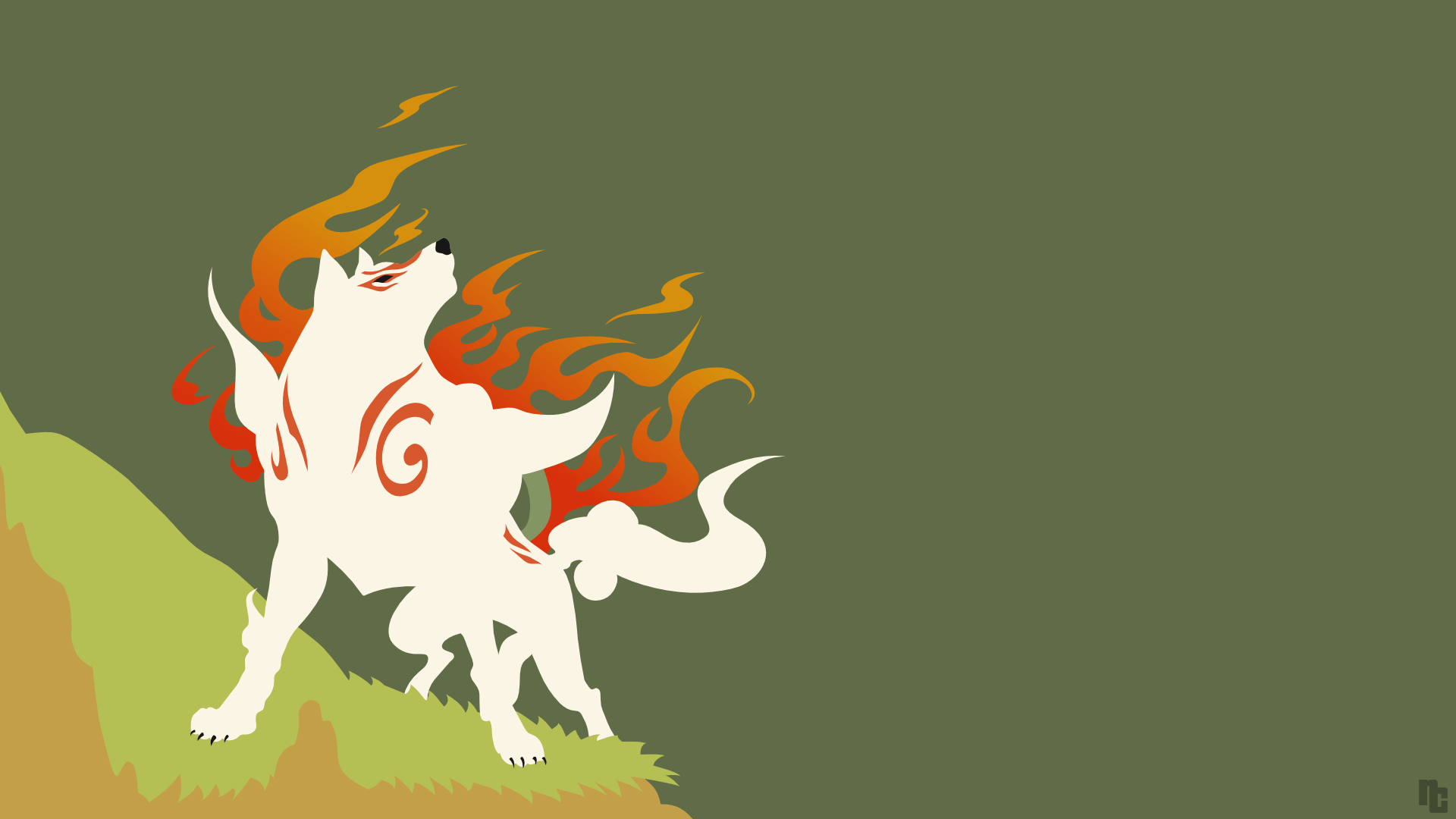 1920x1080 Okami Amaterasu Wallpaper