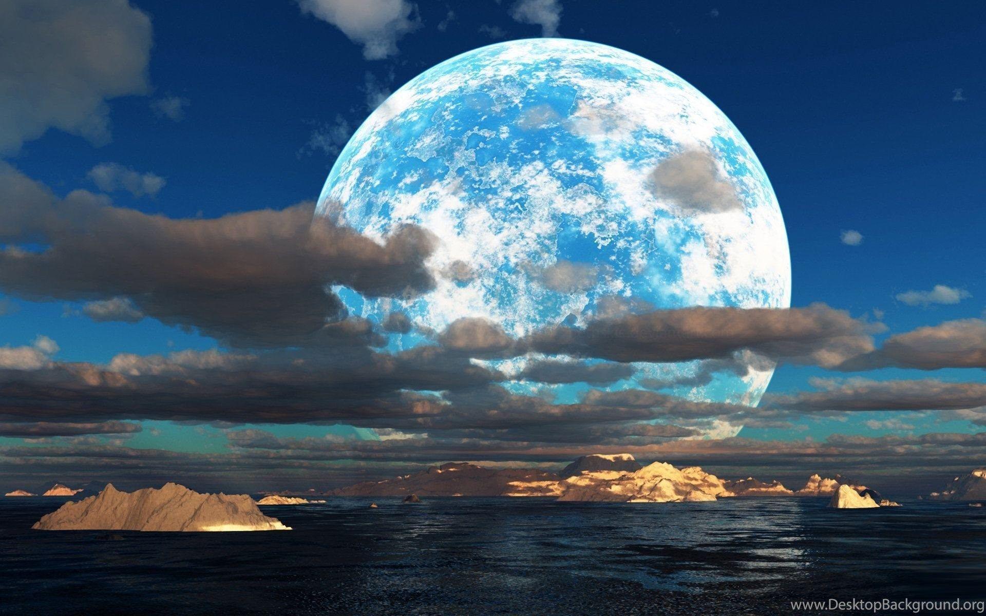 1920x1200 Nature beautiful full HD moon wallpaper free Desktop Background