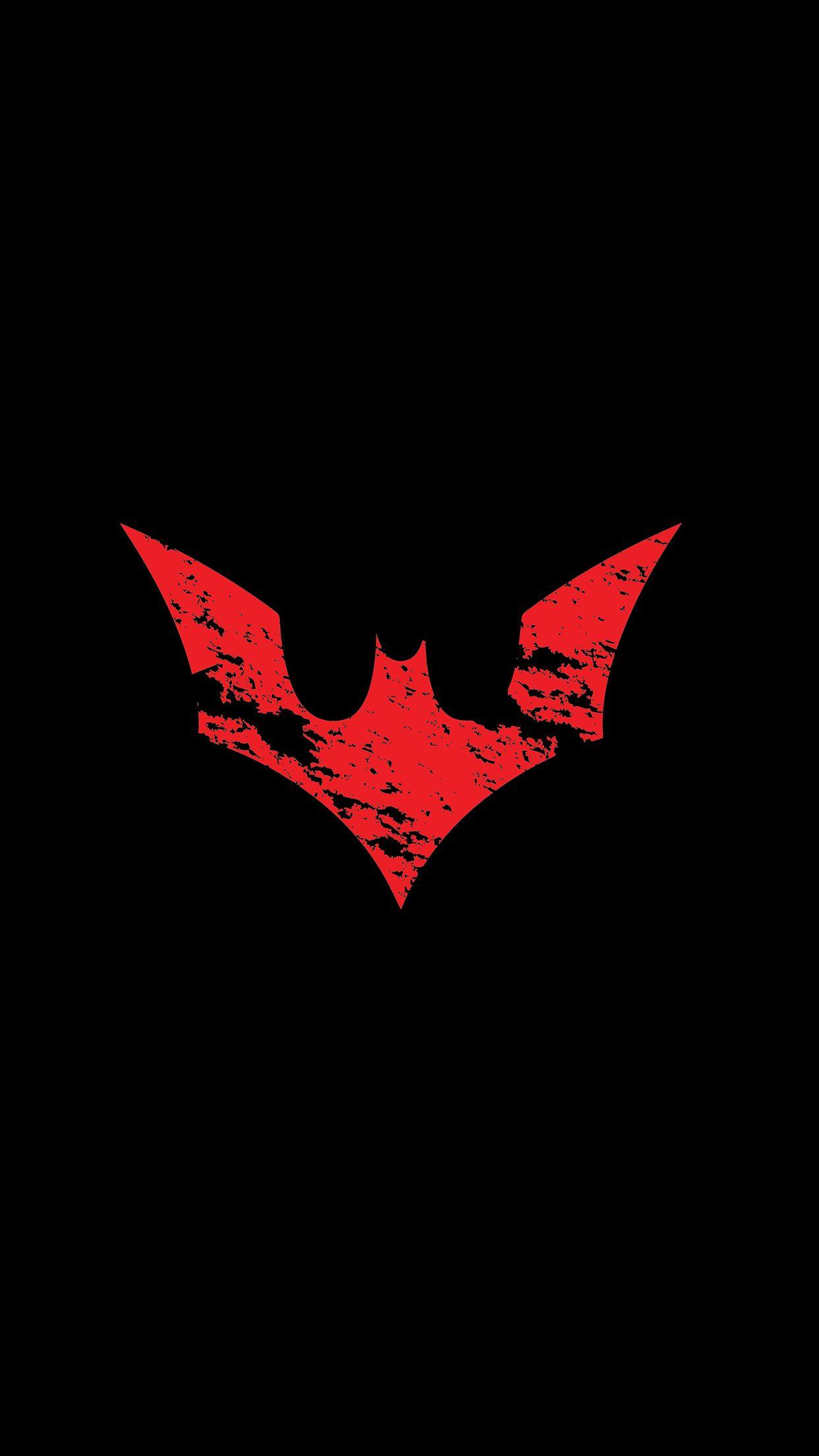 1242x2208 Batman Logo Red Dark Hero Art Wallpaper