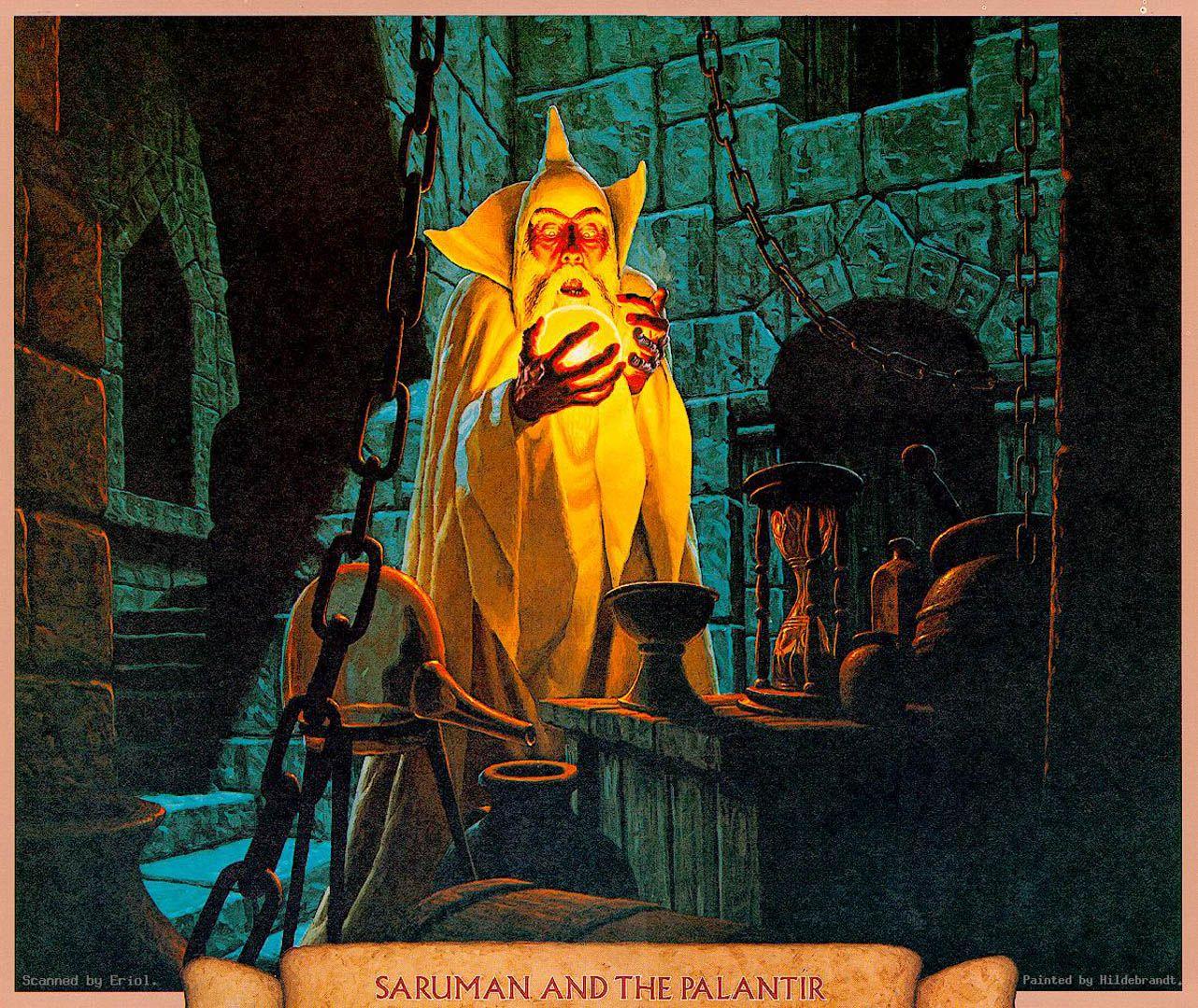 1282x1080 Saruman And The Palantir Lord Of The Rings