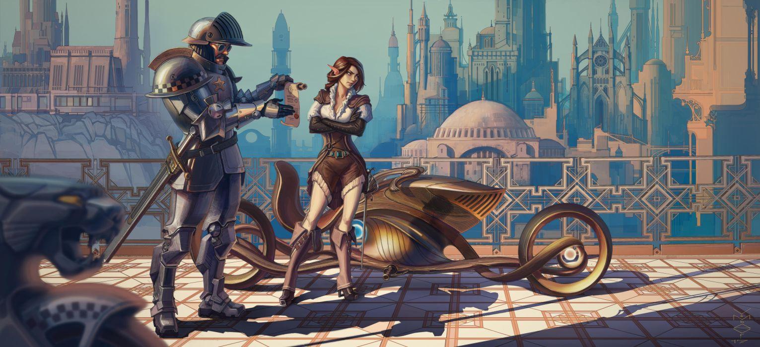 1531x700 Artist Scifi Girl Cyberpunk Conceptual Bike Artwork wallpaperx4064