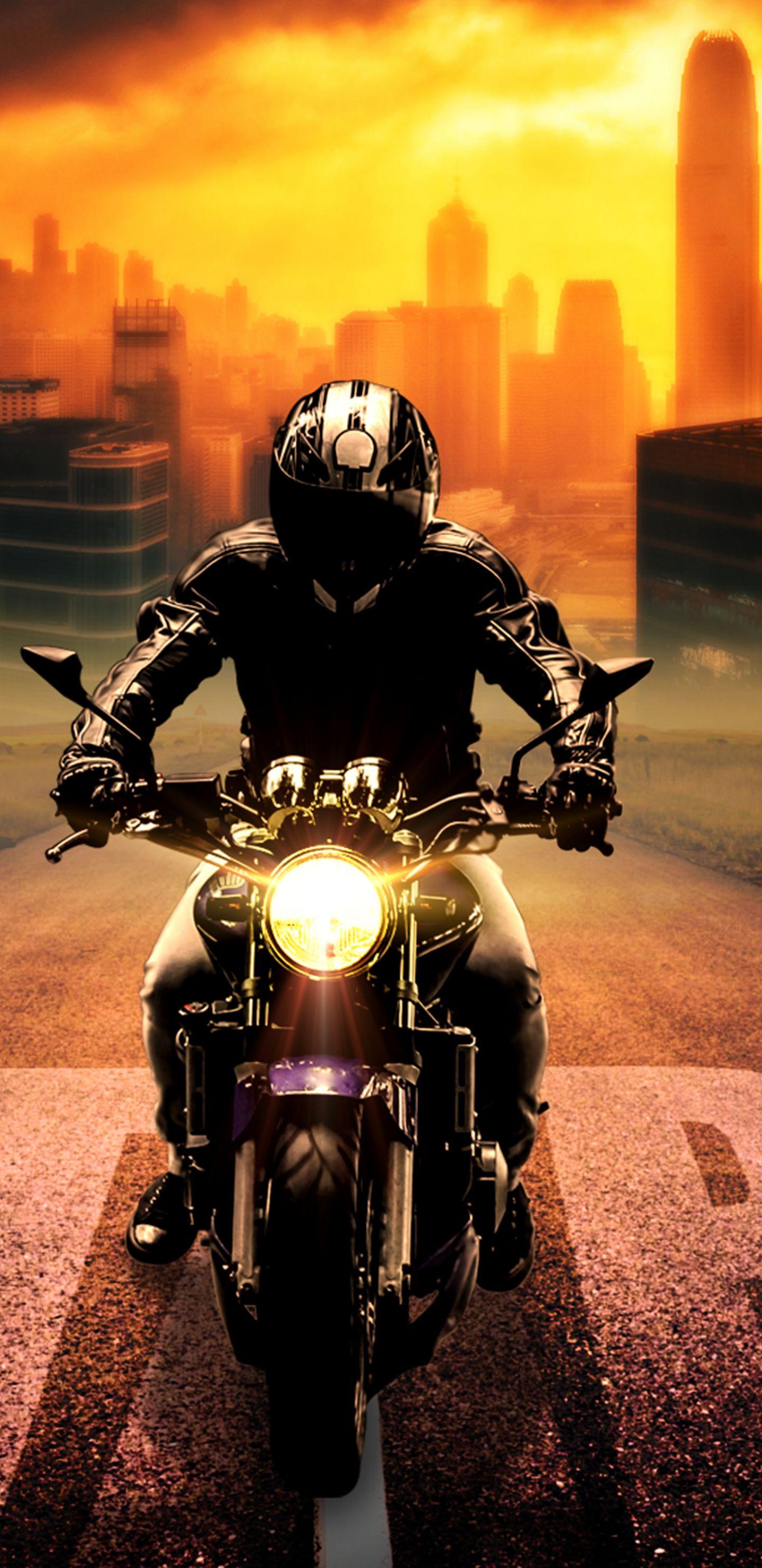 1440x2960 Download Biker, bike, digital art wallpaper, 1440x Samsung Galaxy S Samsung Galaxy S8 Plus