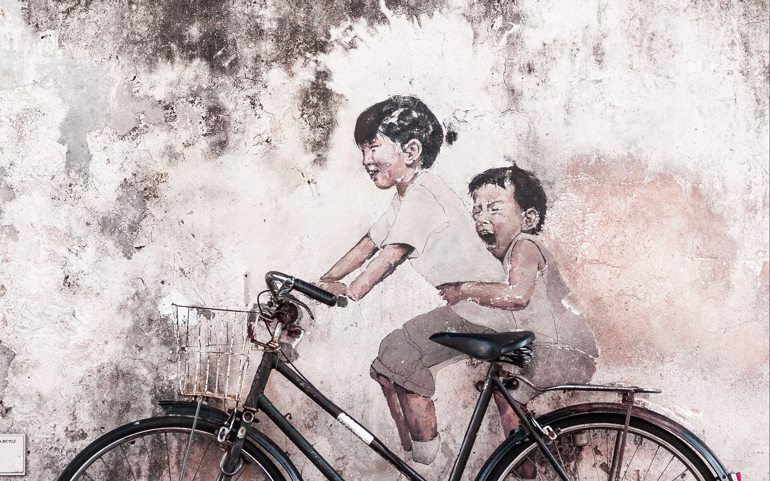 2560x1600 Download wallpaper 2560x1600 bike, art, funny widescreen 16:10 HD background