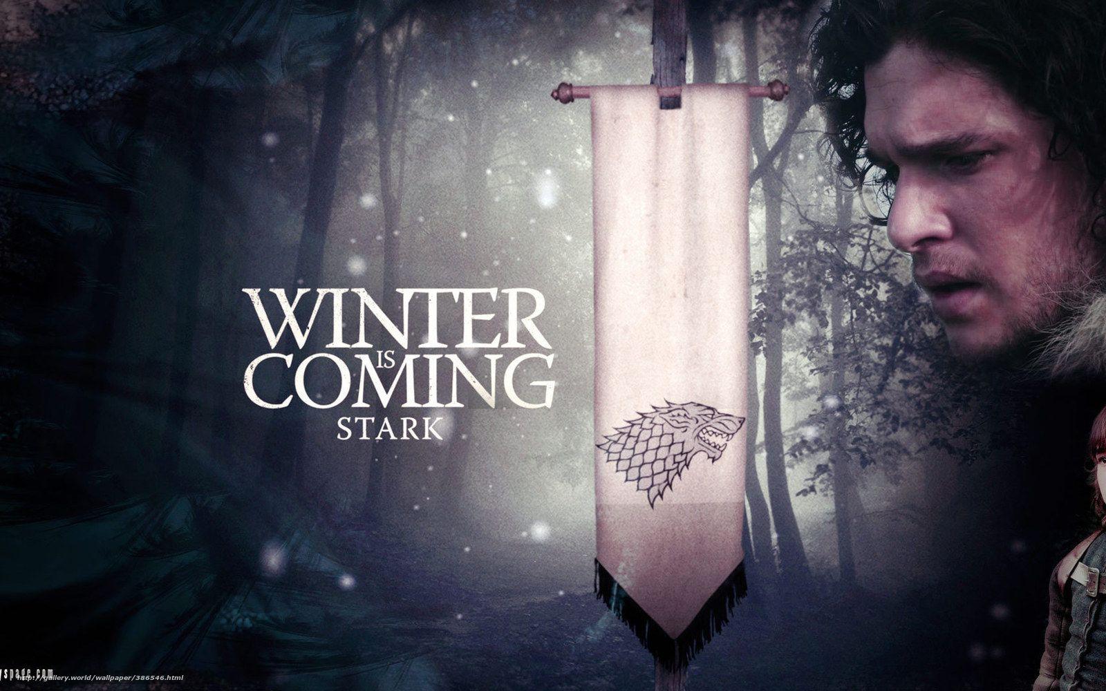 1600x1000 Download wallpaper The game of thrones, John Snow, Bran, Stark free desktop wallpaper in the resolution 1680x1050