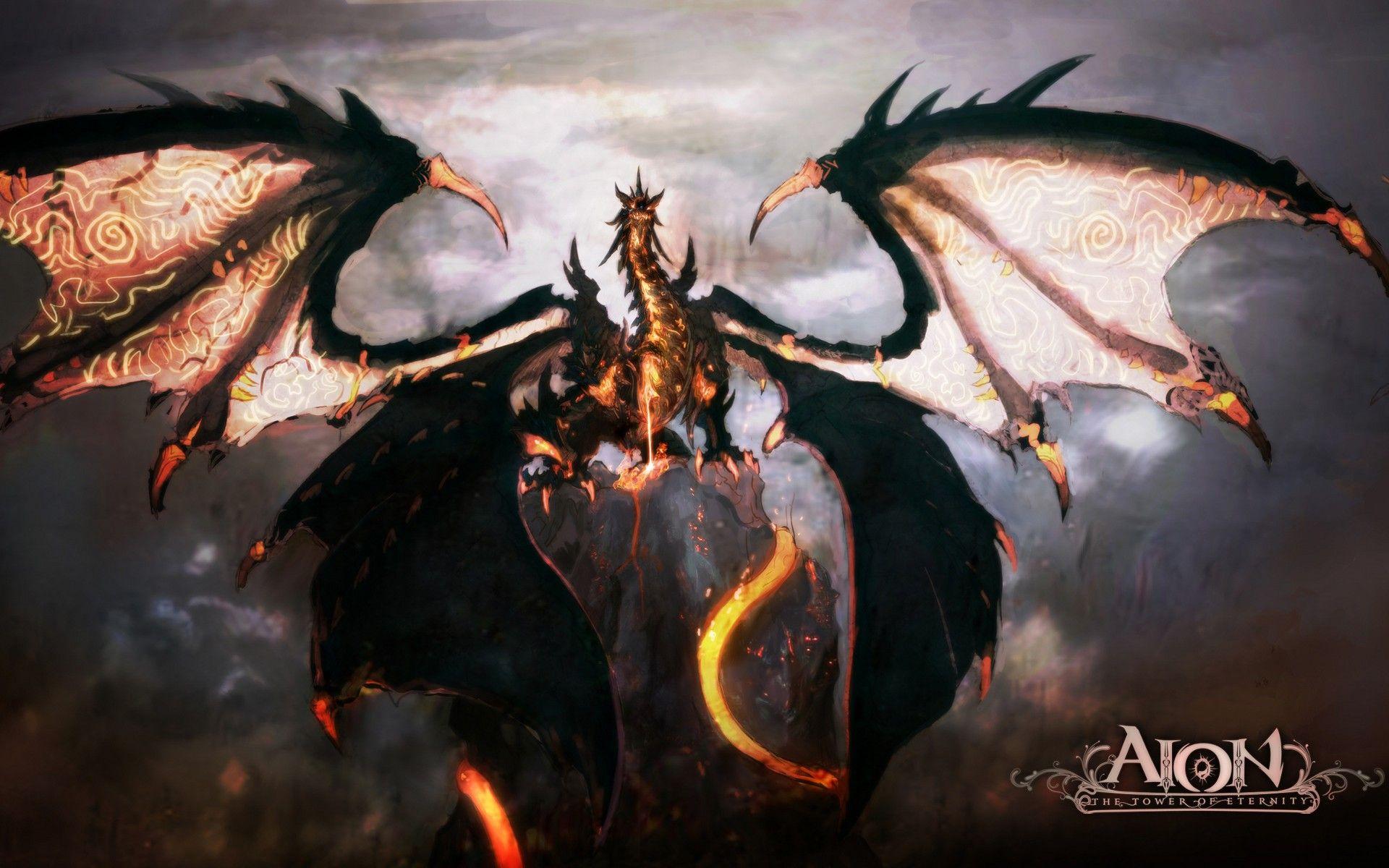 1920x1200 fantasy Art, Aion, Dragon, Tiamat Wallpaper HD / Desktop and Mobile Background