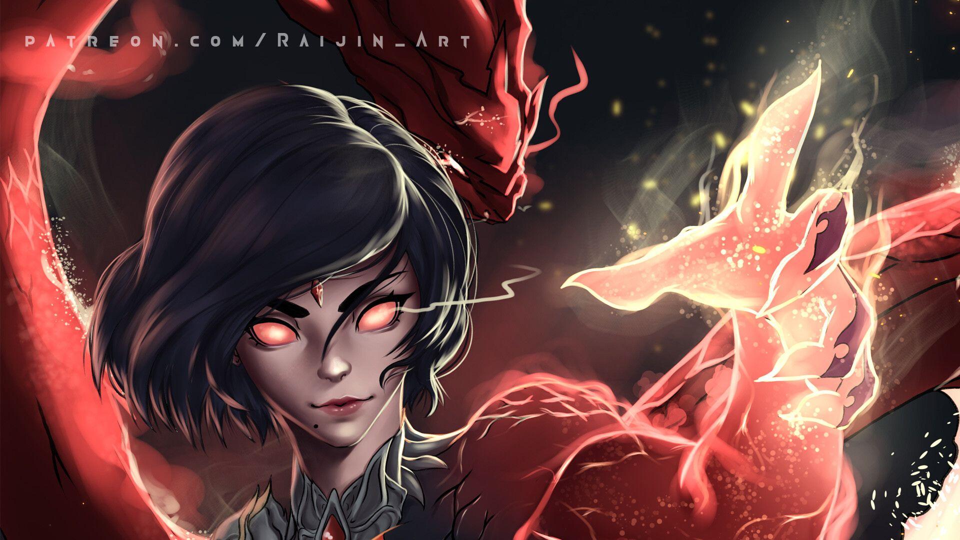 1920x1080 Dragon Force, Raijin Art