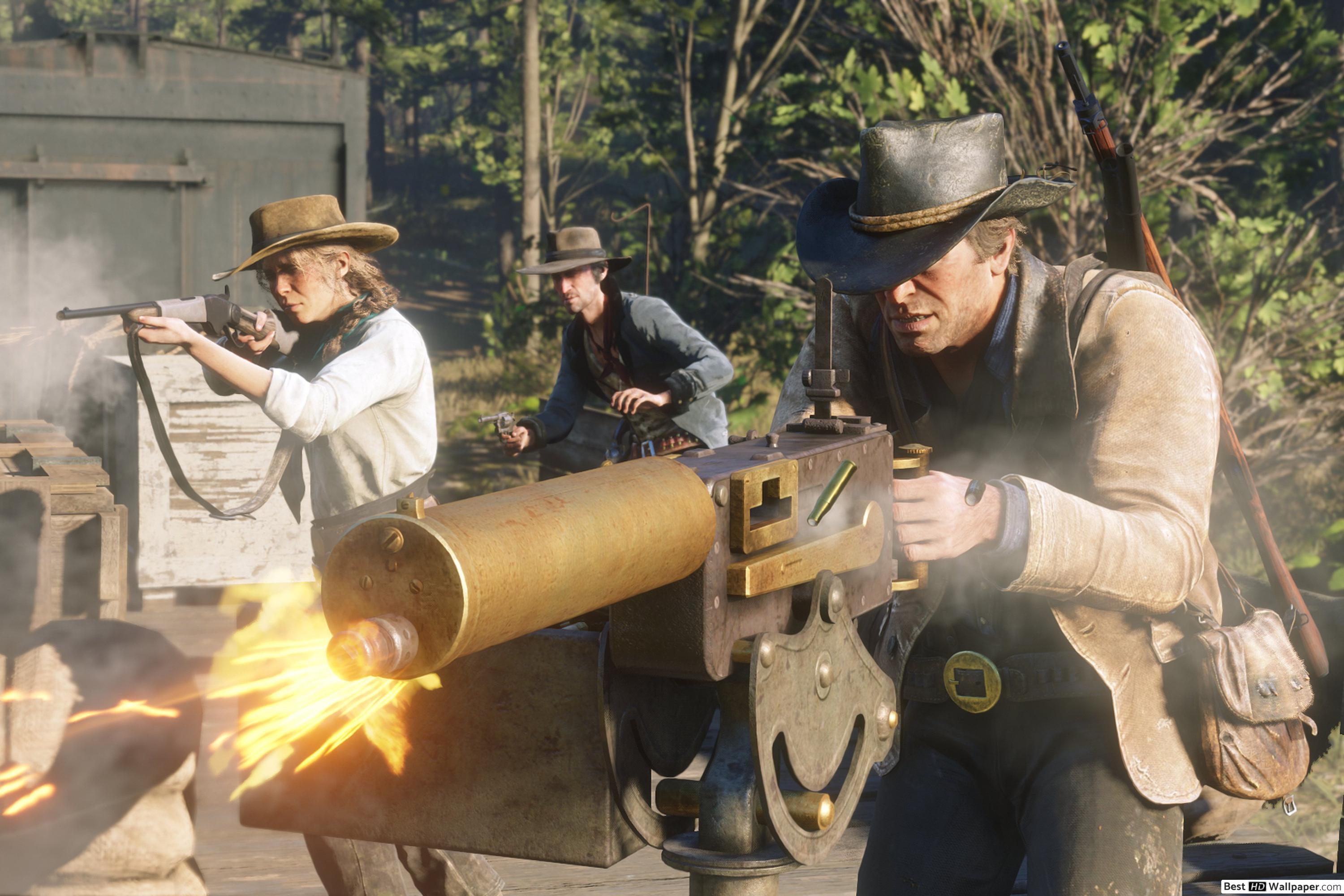 3000x2000 Sadie Adler & Arthur Morgan at Red Dead Redemption HD wallpaper download