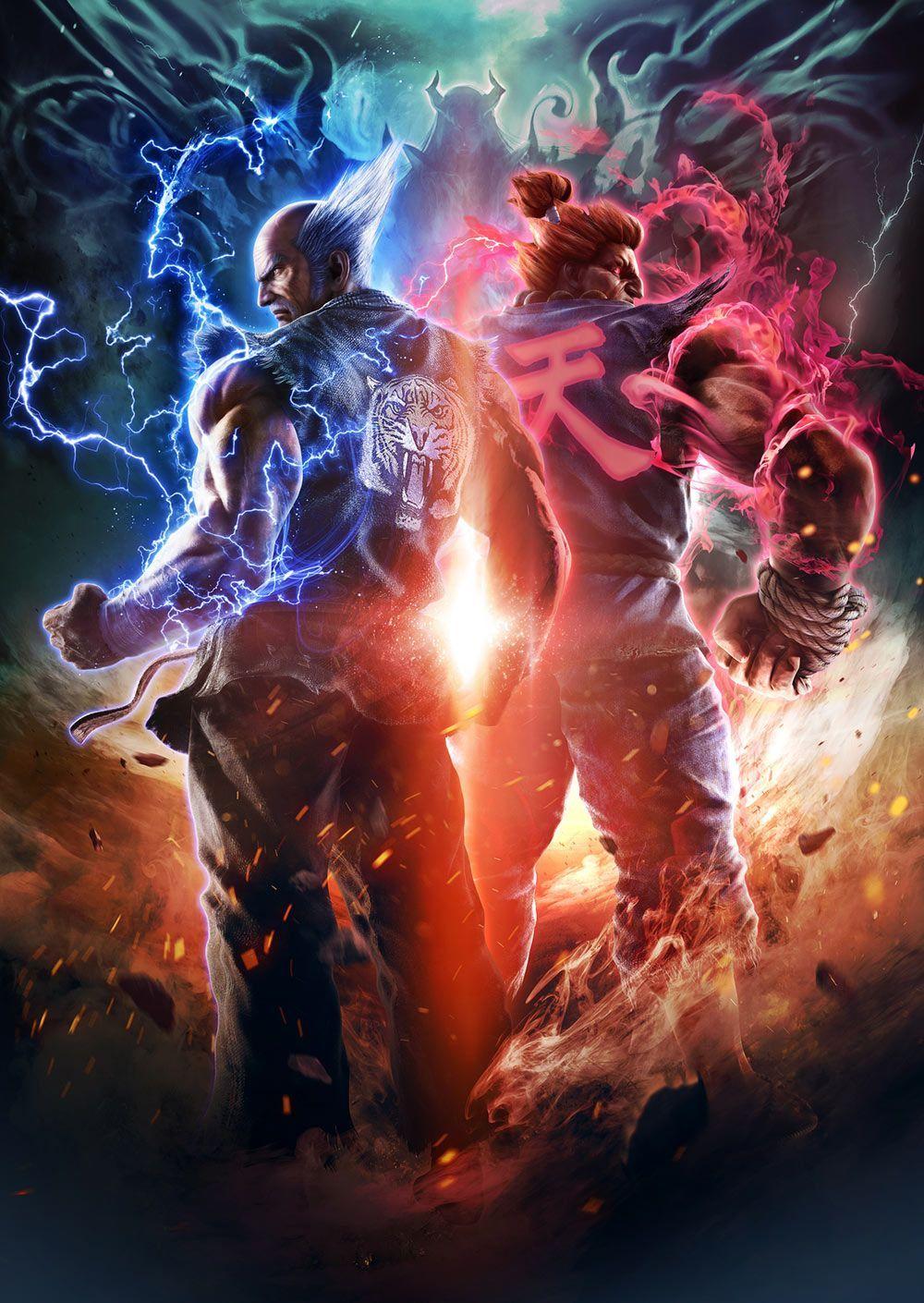 1000x1410 Heihachi & Akuma Key Art 7: Fated Retribution Art Gallery. Tekken Street fighter, Street fighter tekken