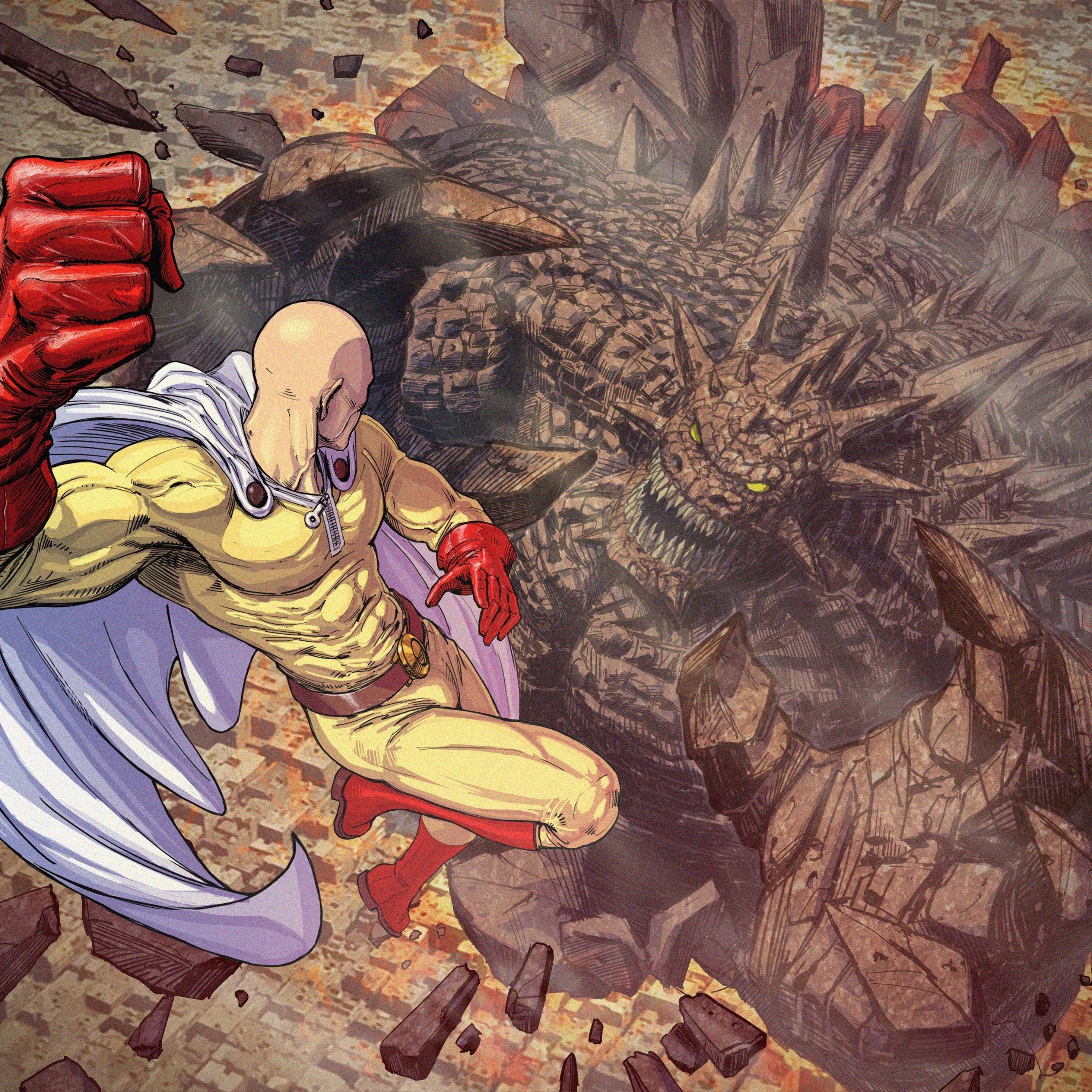 2932x2932 Saitama One Punch Man 4k iPad Pro Retina Display HD 4k Wallpaper, Image, Background, Photo and Picture