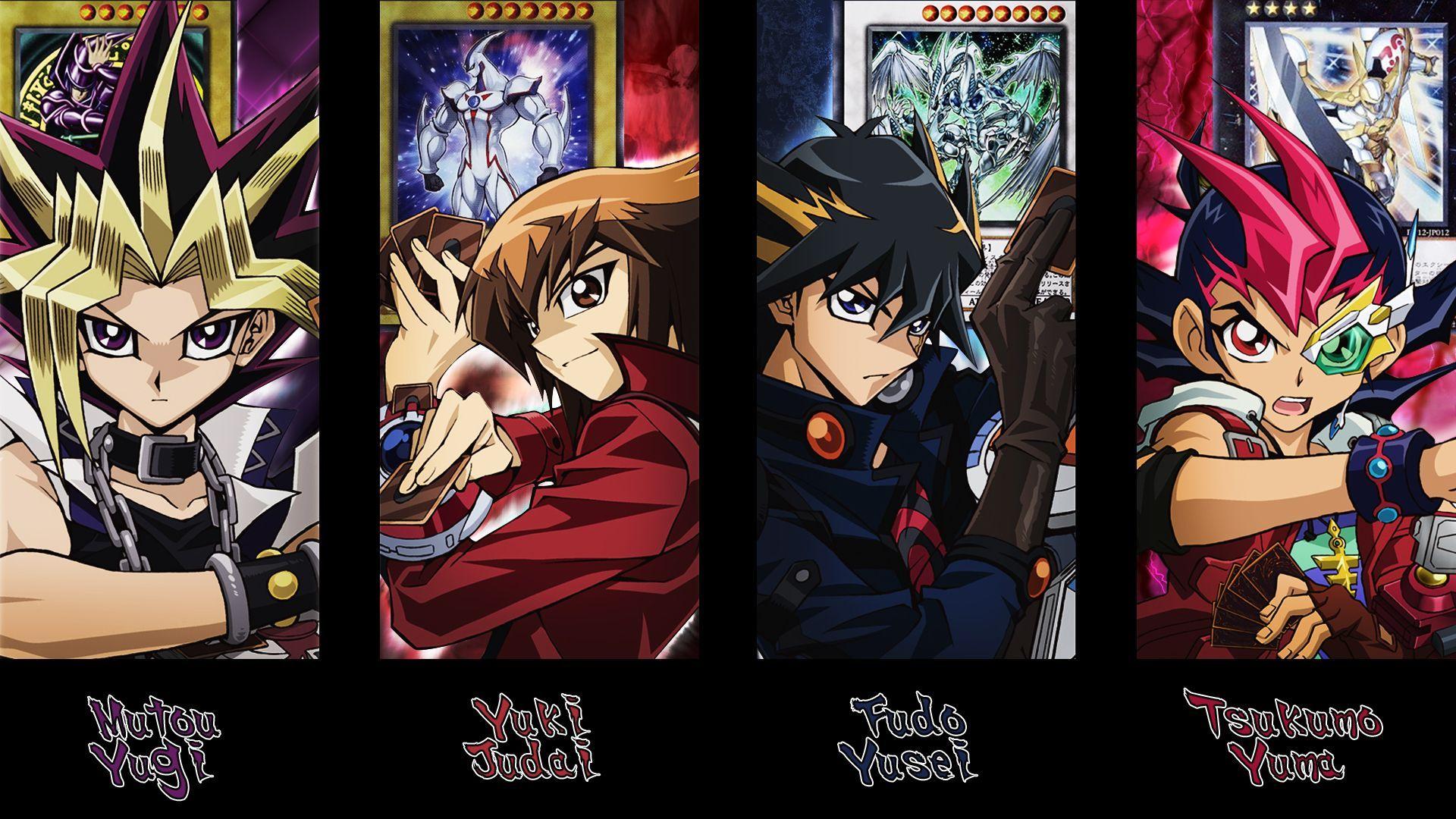 1920x1080 Tags: Yu Gi Oh!, Yami Yugi, Yu Gi Oh 5Ds, Yu Gi Oh! GX, Yusei Fudo