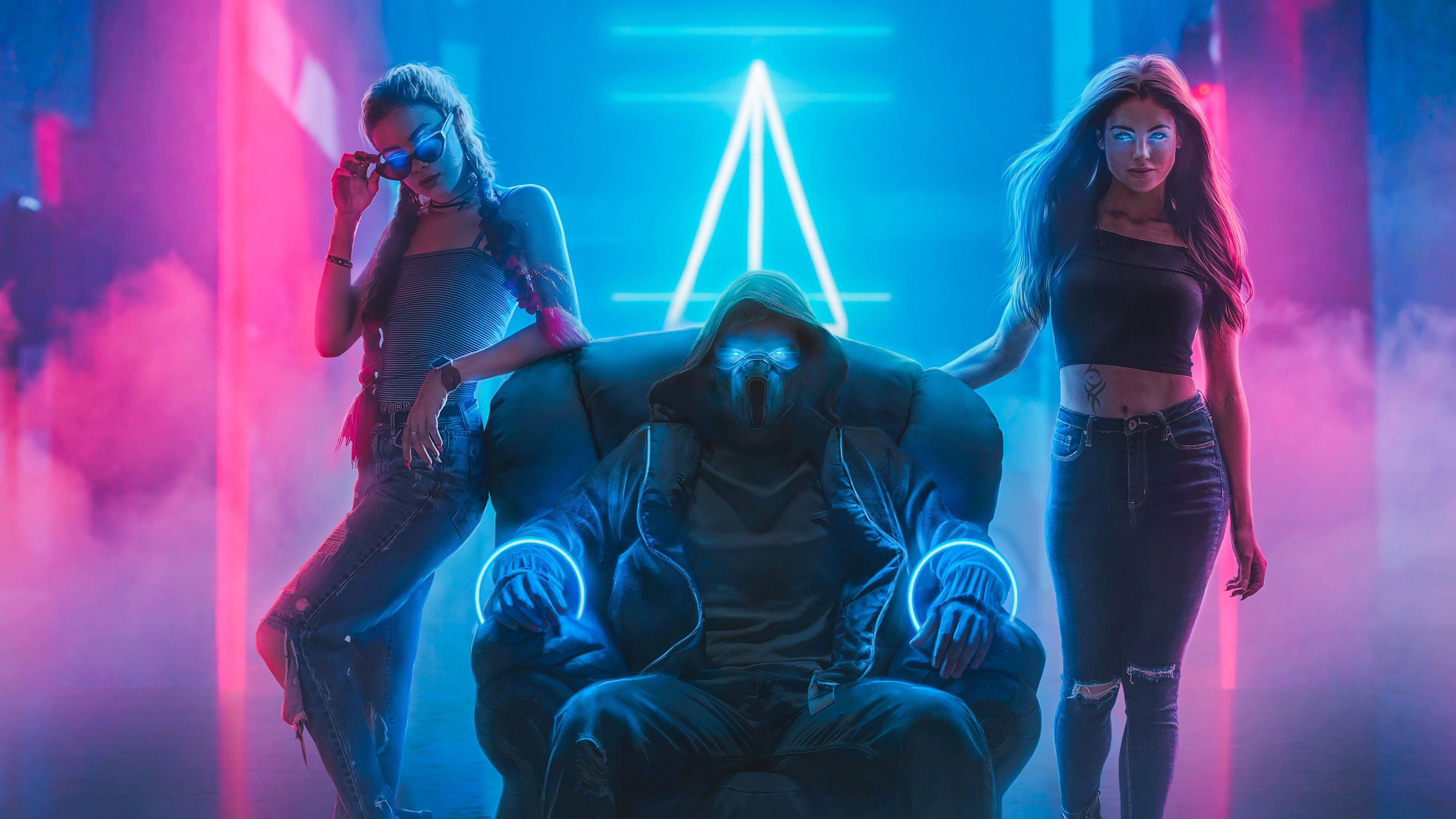 3840x2160 Bad boy Wallpaper 4K, Bad girls, Neon