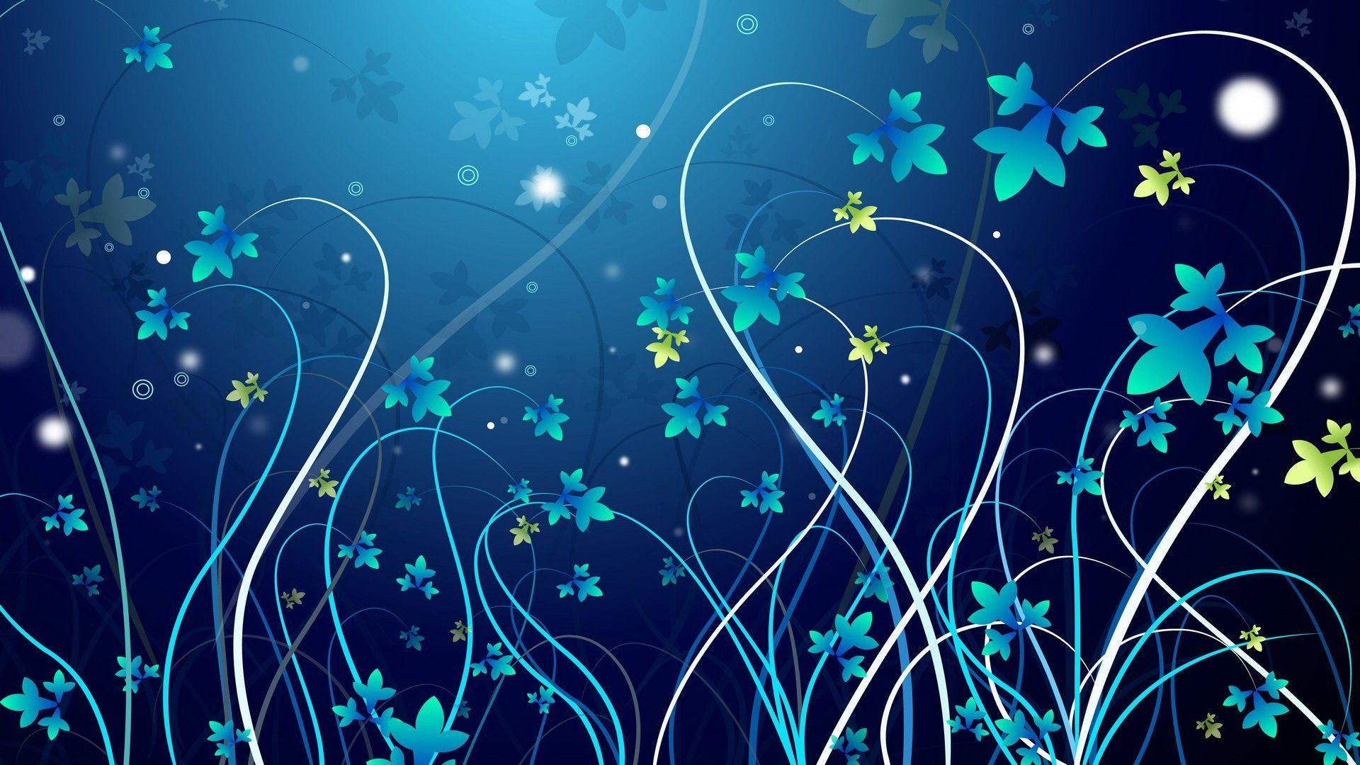 1920x1080 Vector Flowers Wallpaper in jpg format for free download