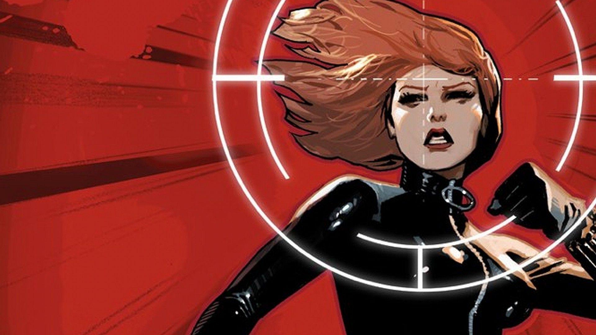 1920x1080 Black Widow, Comics, Redhead, Red Background, Superheroines Wallpaper HD / Desktop and Mobile Background