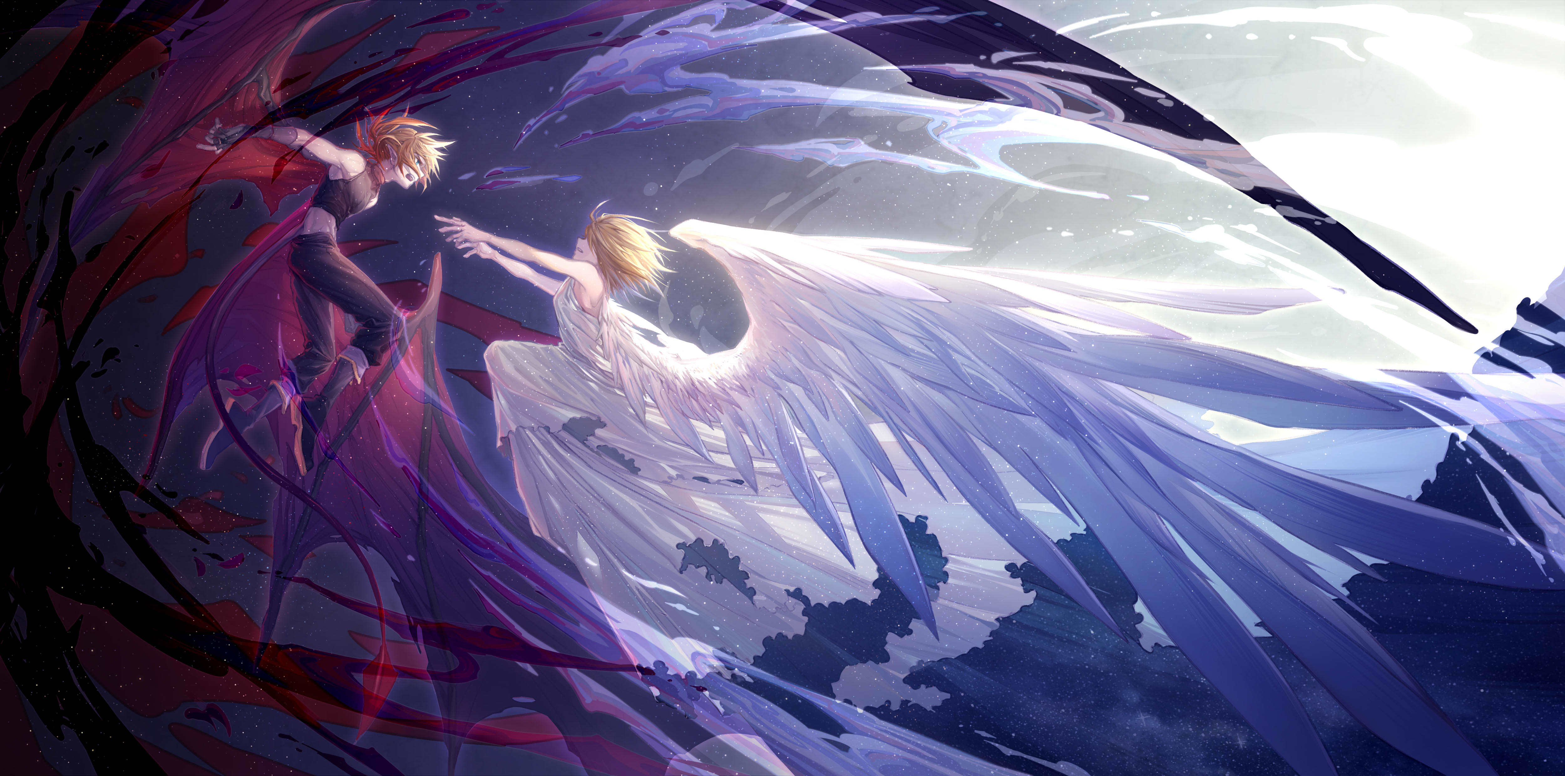 5000x2480 Len Kagamine Rin Kagamine Vocaloid, HD Anime, 4k Wallpaper, Image, Background, Photo and Picture